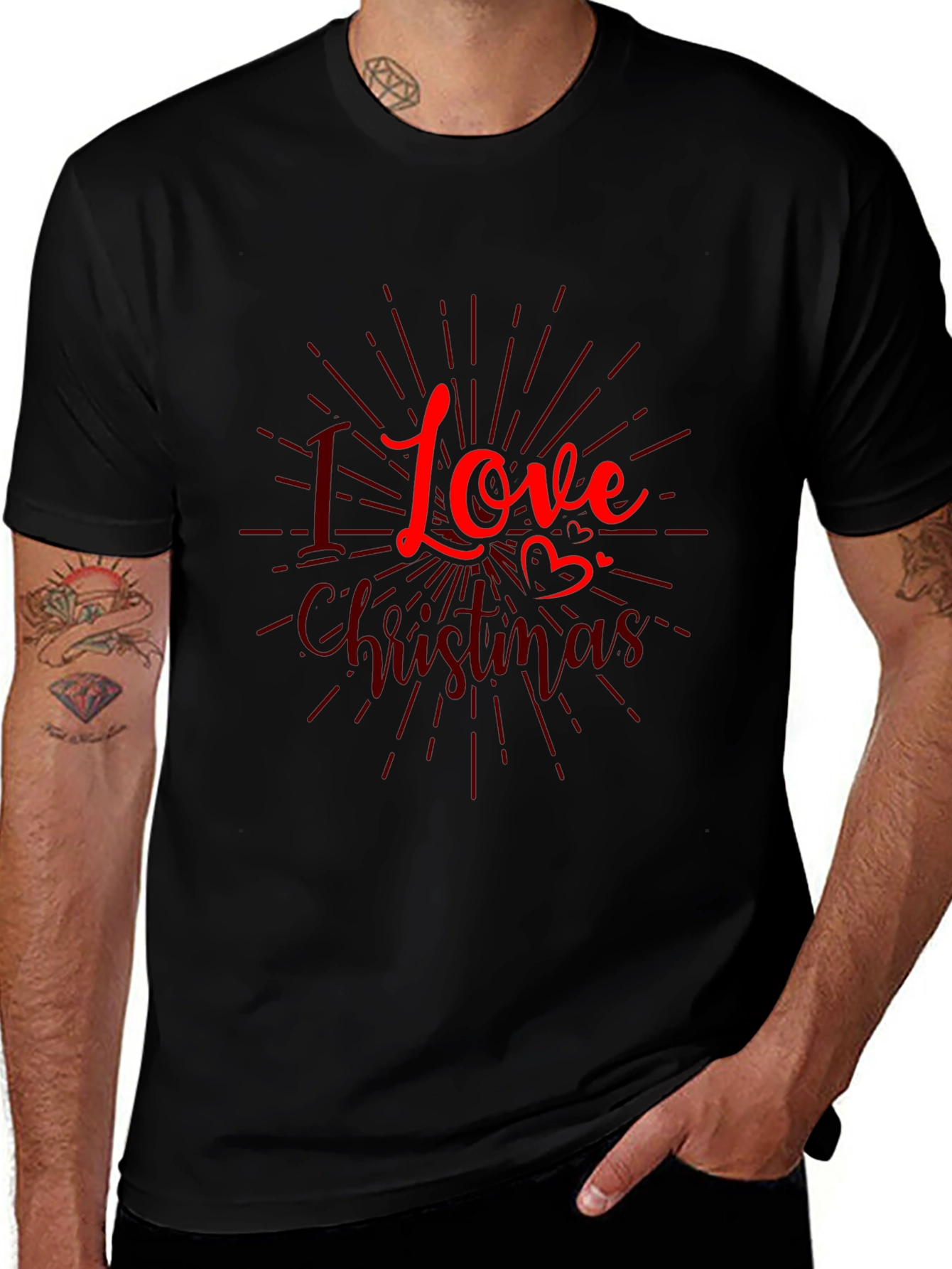 I Love Christmas Graphic Tee - Holiday Season Shirt