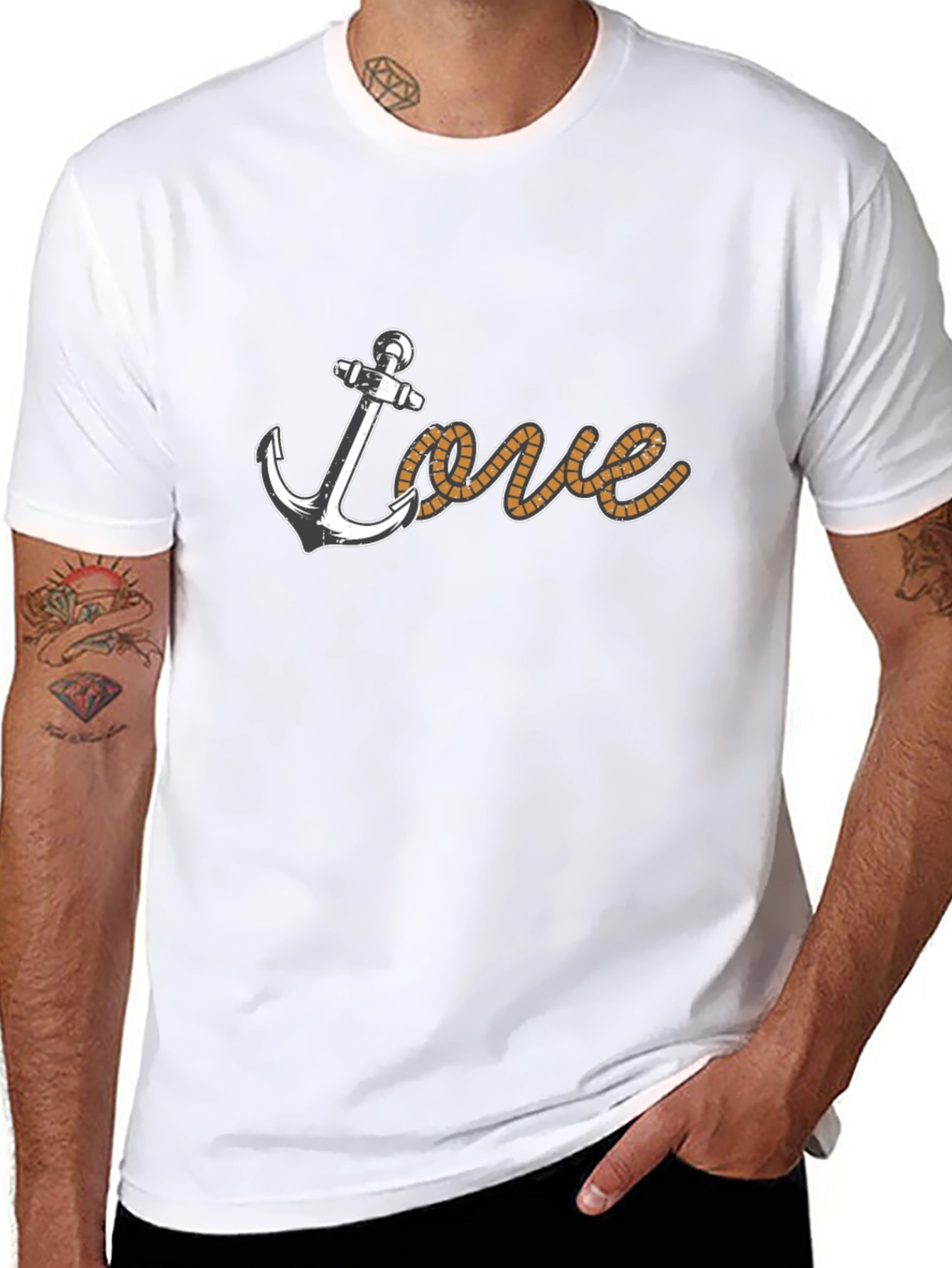 Nautical Love Anchor Graphic T-Shirt