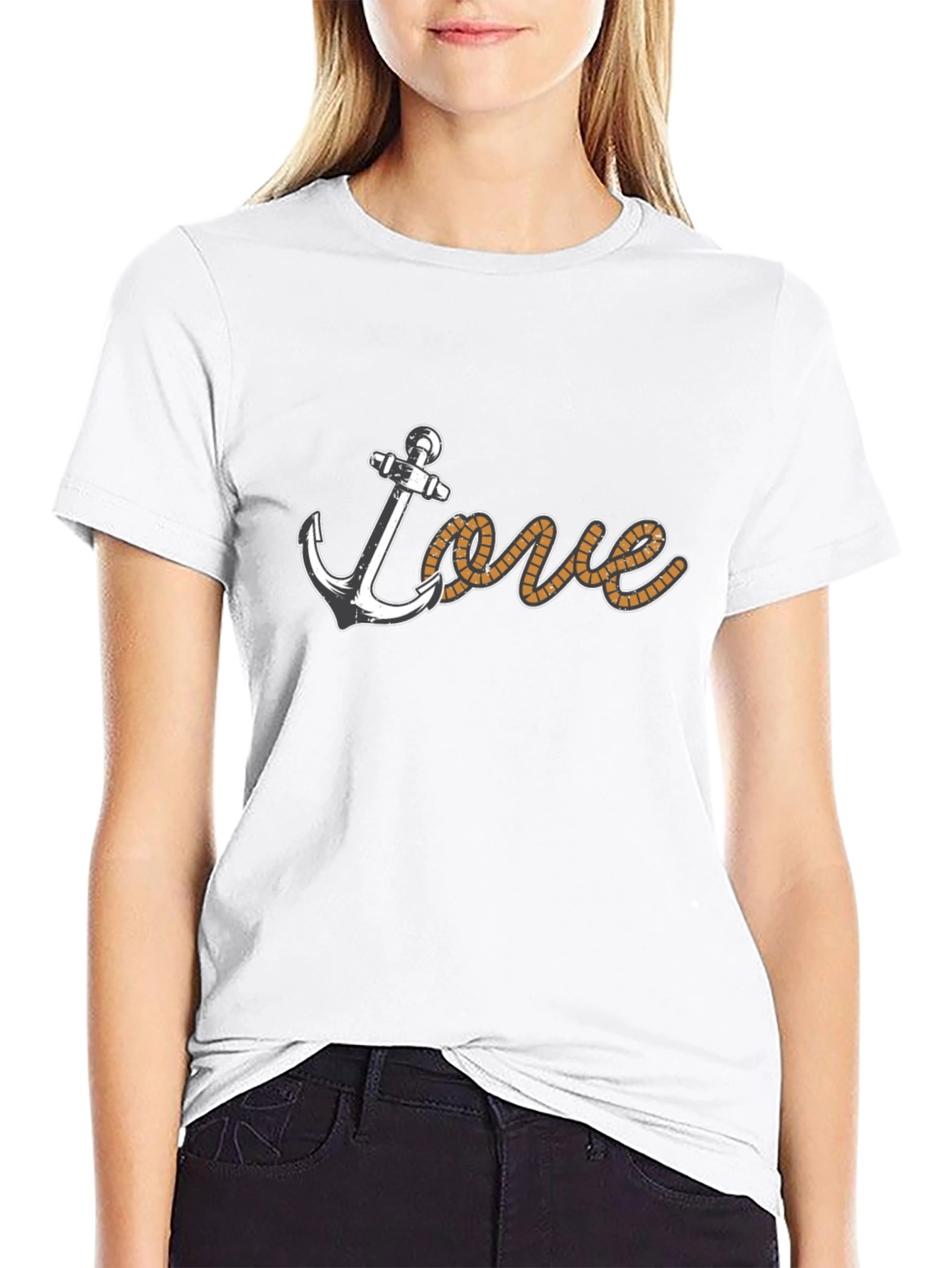 Nautical Love Anchor Graphic T-Shirt
