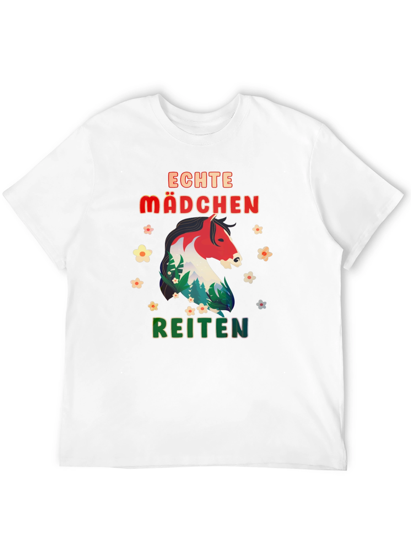 Echte Madchen Reiten Horse Graphic Tee