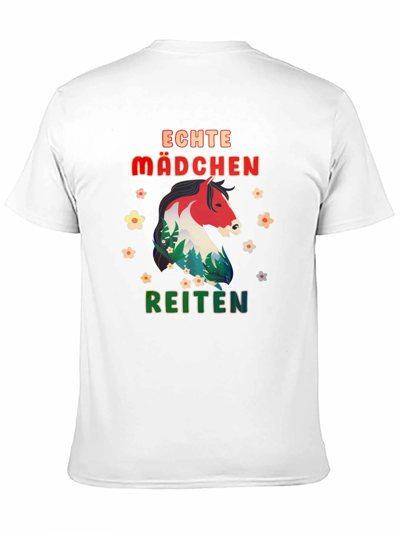 Echte Madchen Reiten Horse Graphic Tee