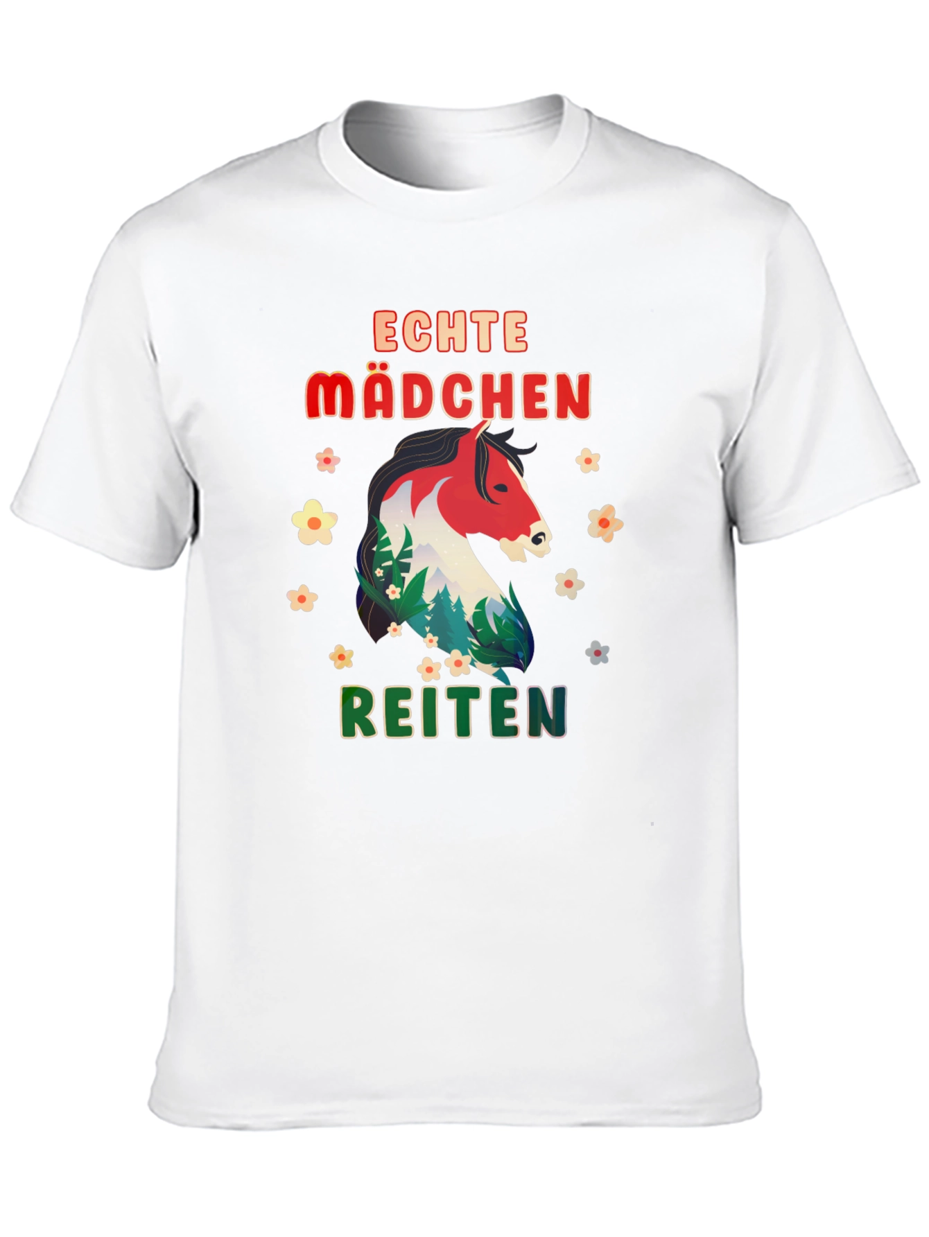 Echte Madchen Reiten Horse Graphic Tee