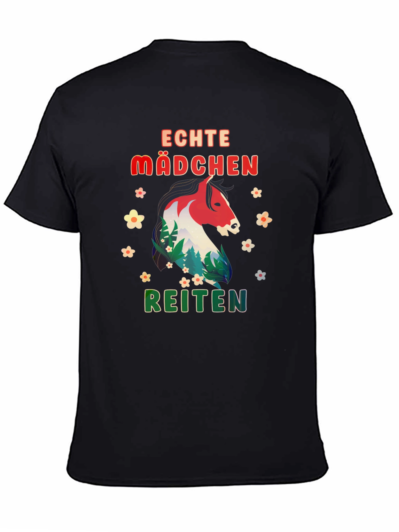 Echte Madchen Reiten Horse Graphic Tee