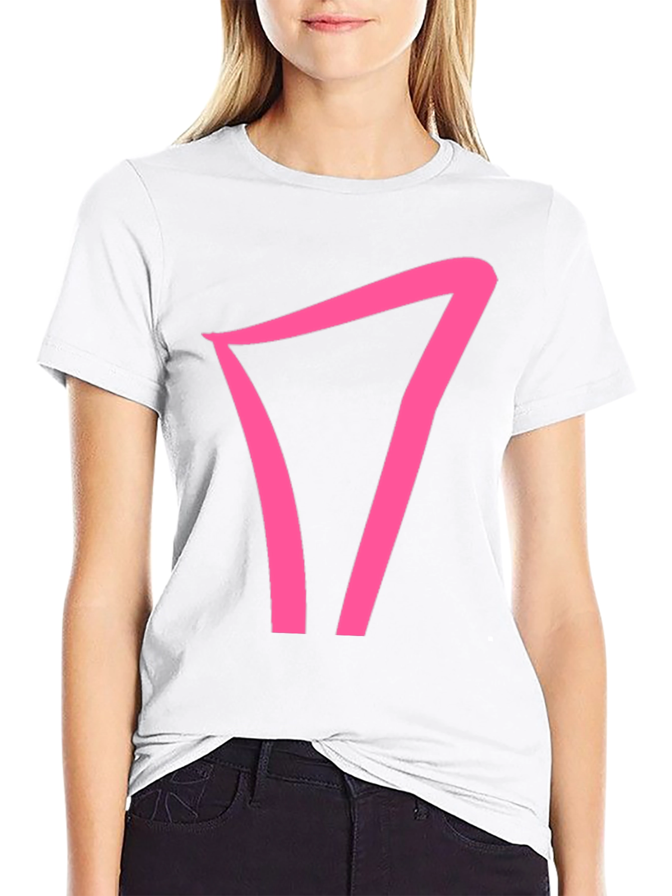 Pink Symbol Black T-Shirt