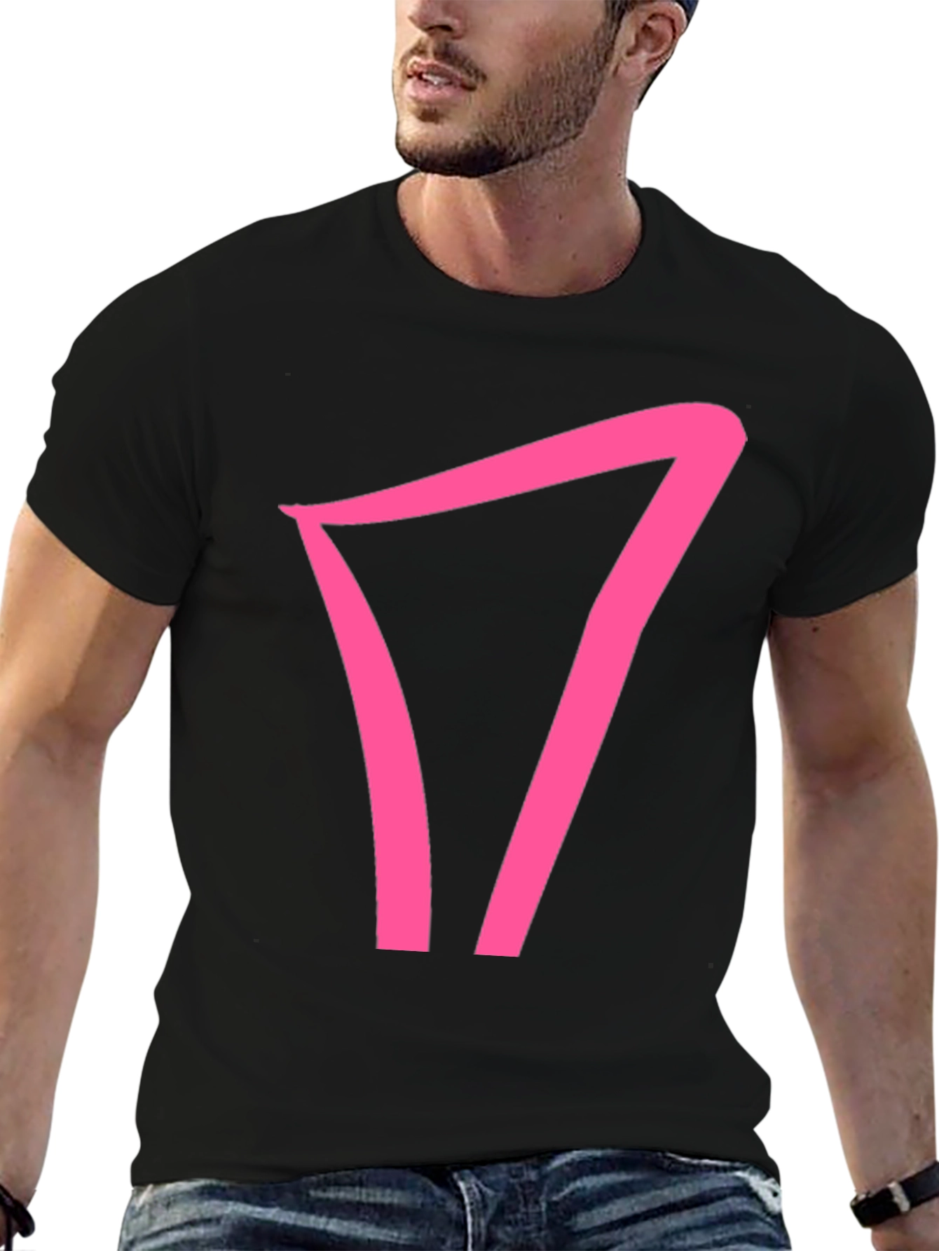 Pink Symbol Black T-Shirt
