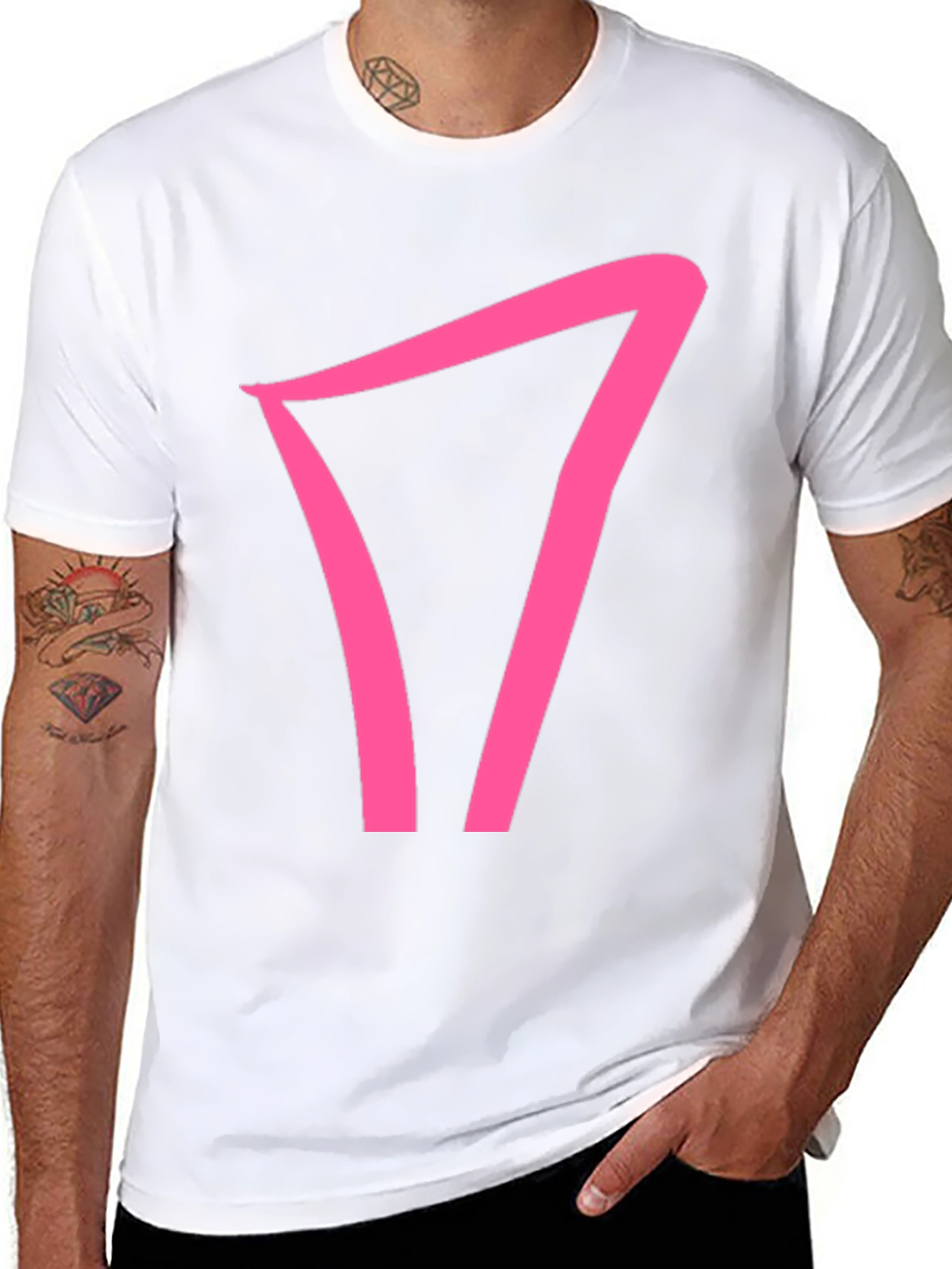 Pink Symbol Black T-Shirt