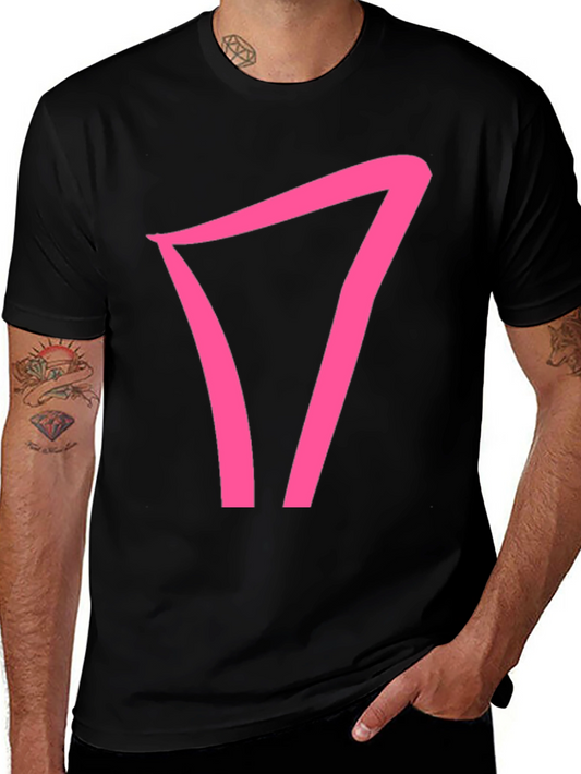 Pink Symbol Black T-Shirt