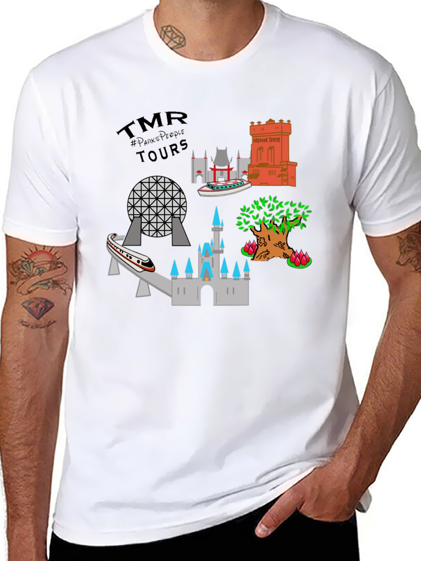Disney Theme Park Tour Black Tee