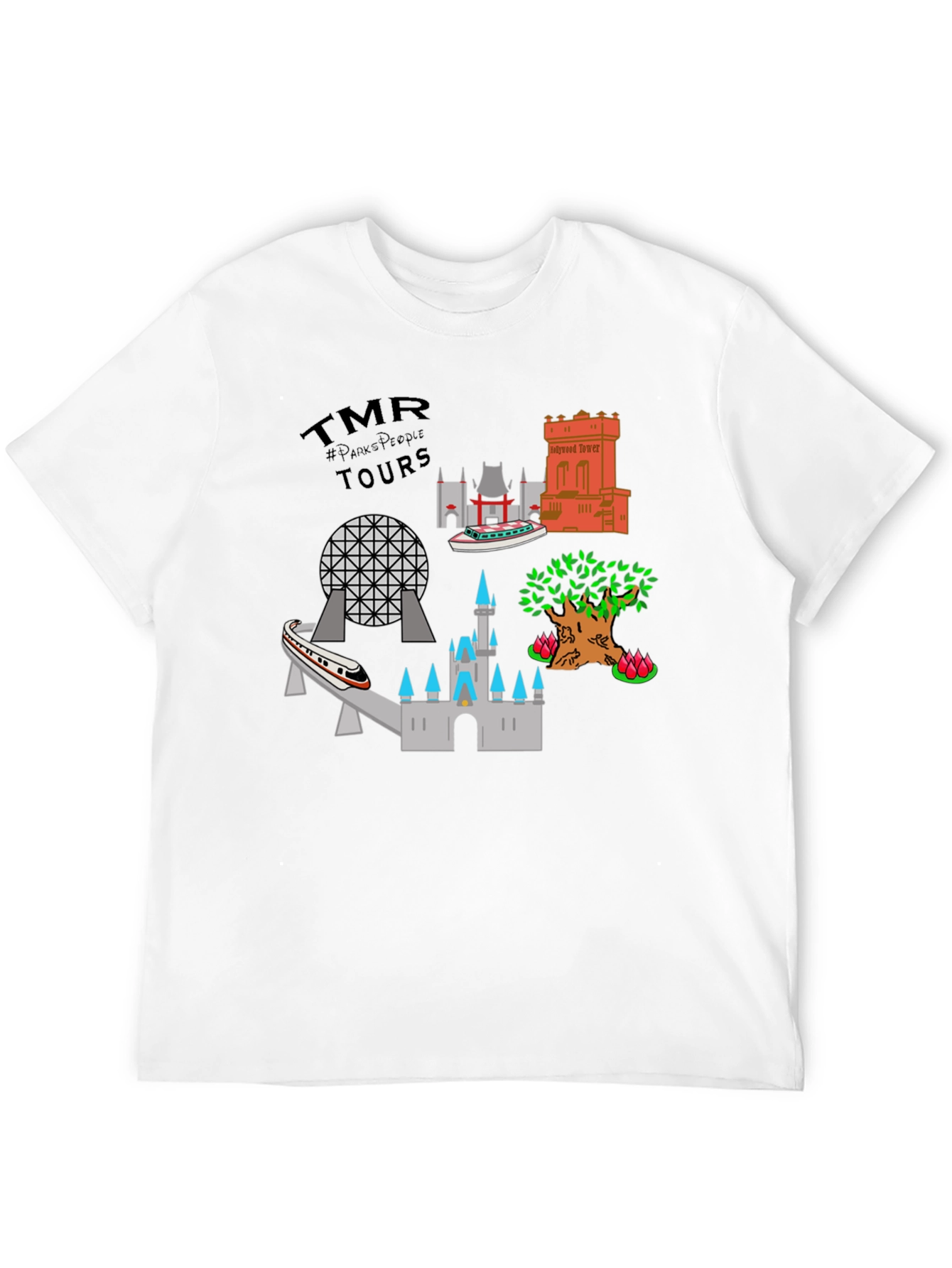Disney Theme Park Tour Black Tee