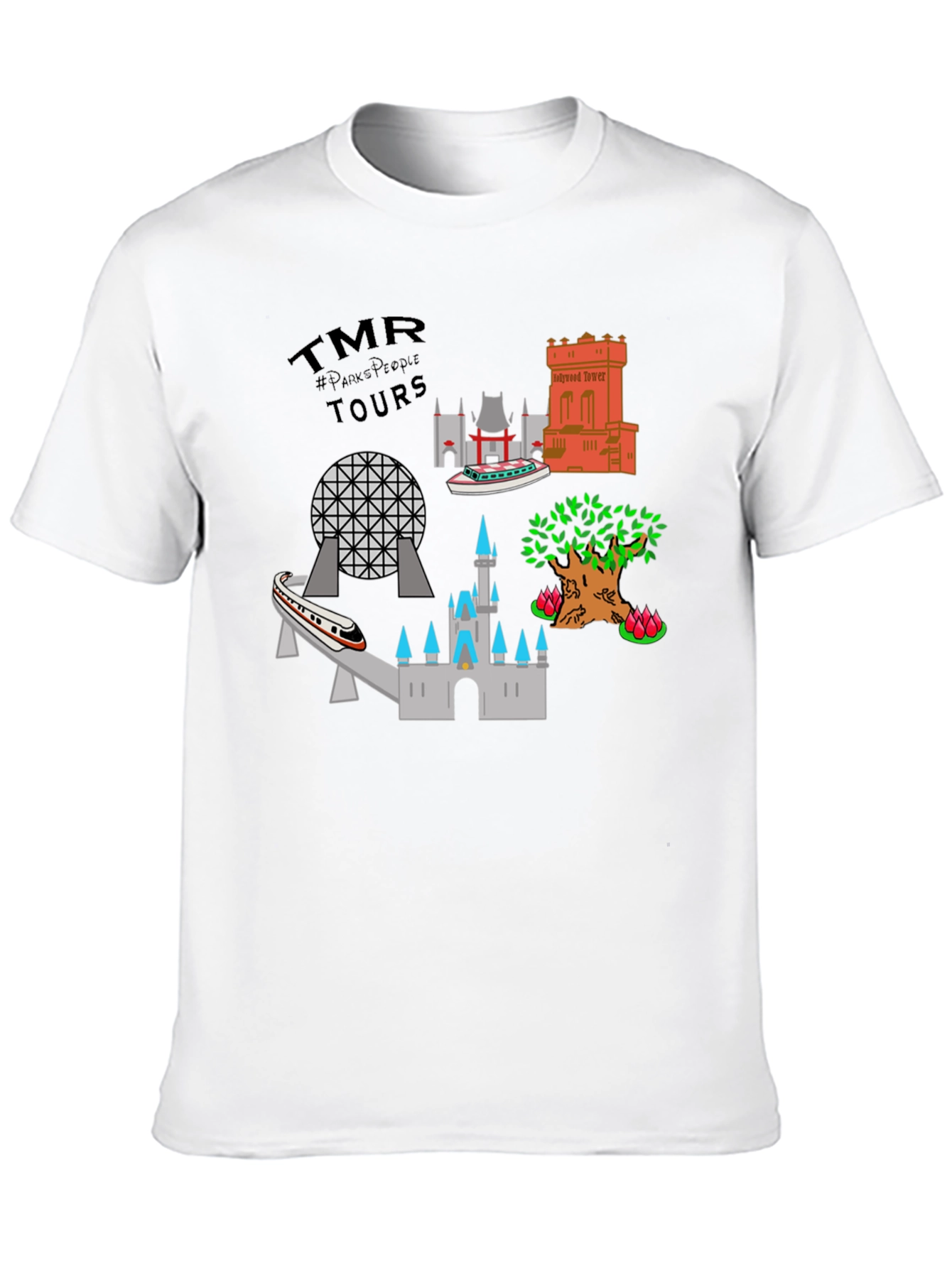 Disney Theme Park Tour Black Tee