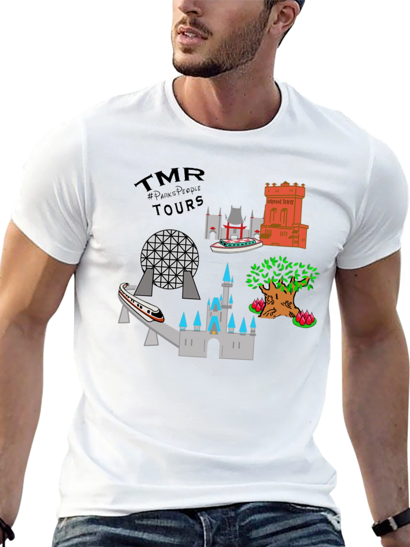 Disney Theme Park Tour Black Tee