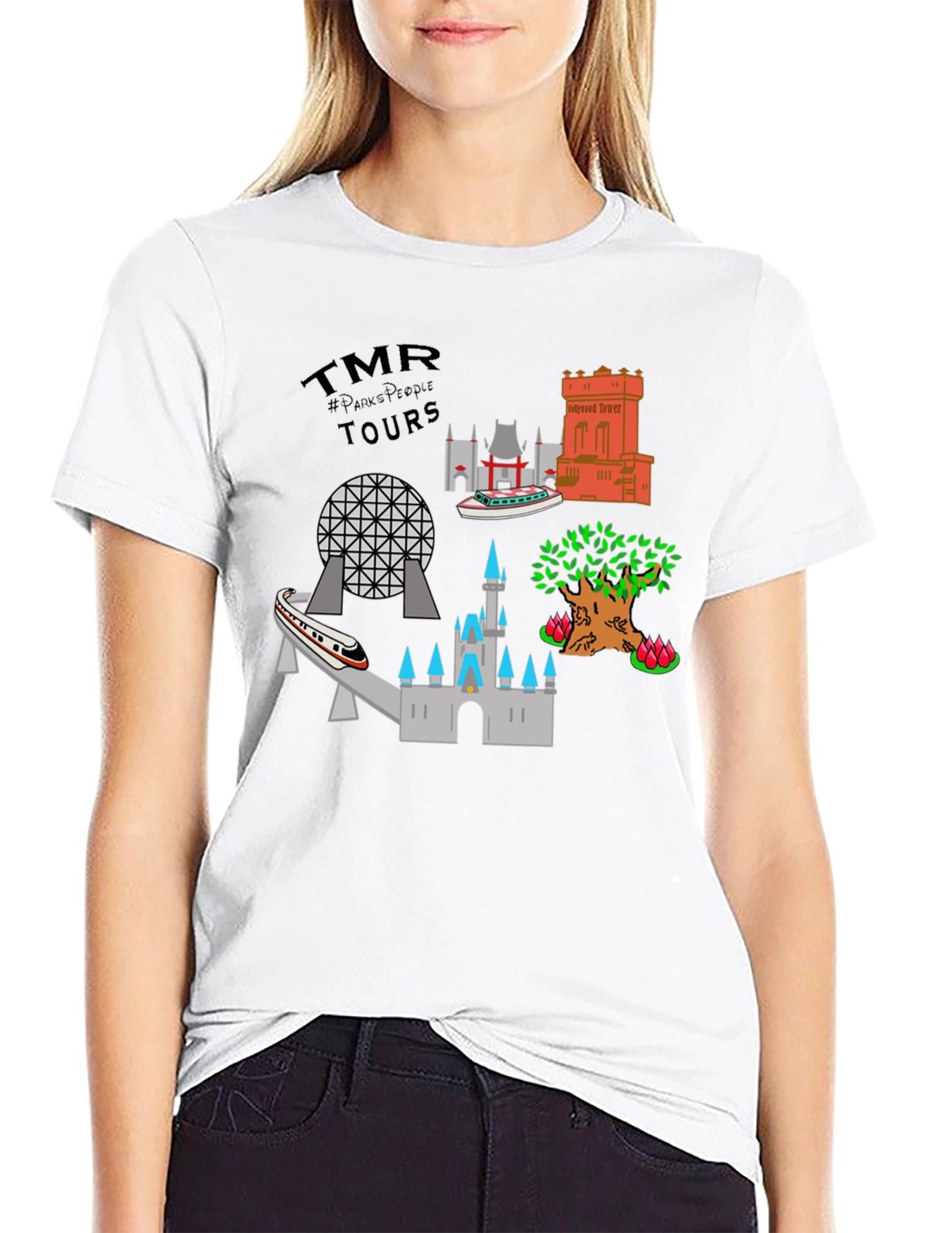 Disney Theme Park Tour Black Tee