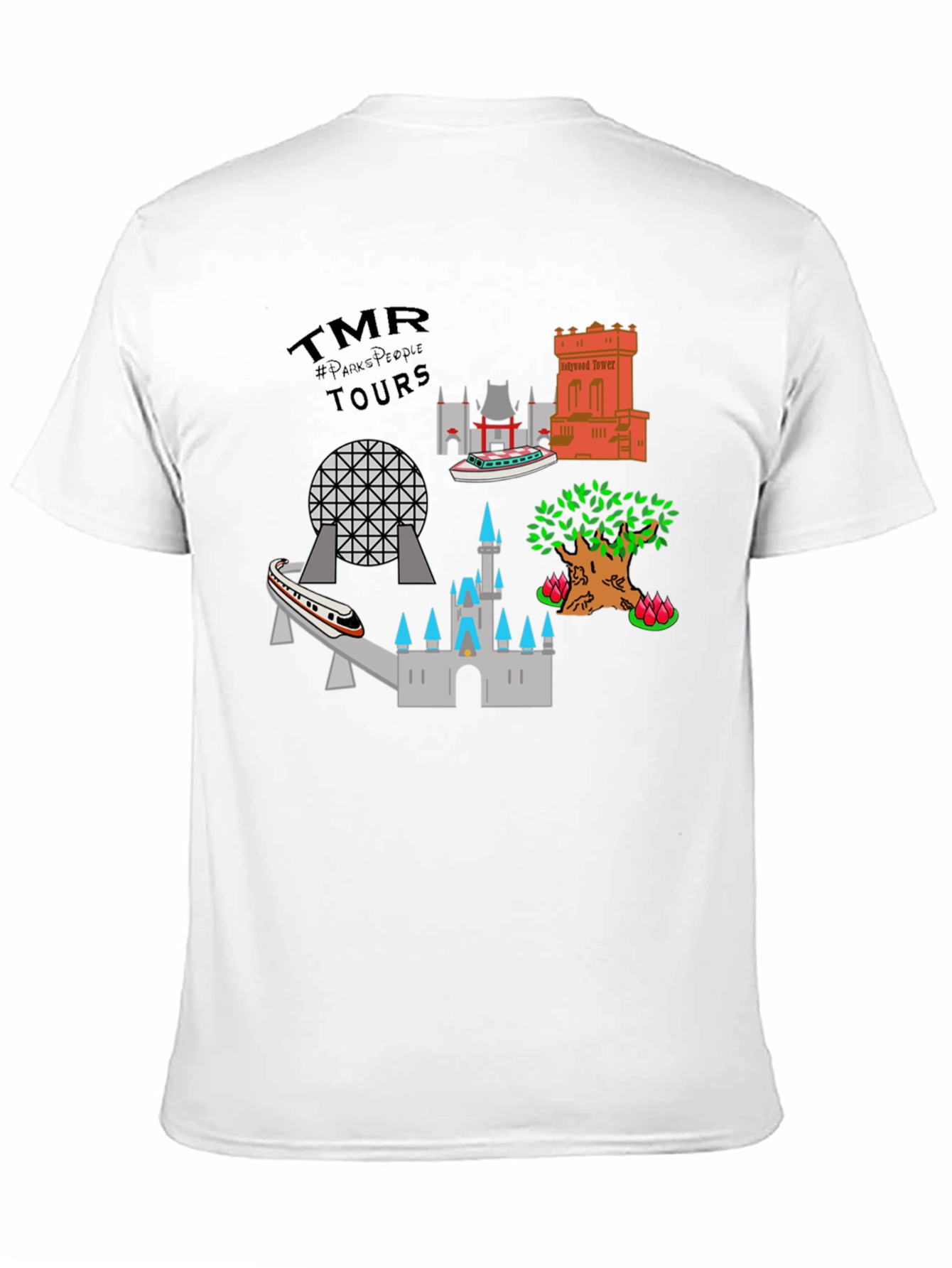Disney Theme Park Tour Black Tee