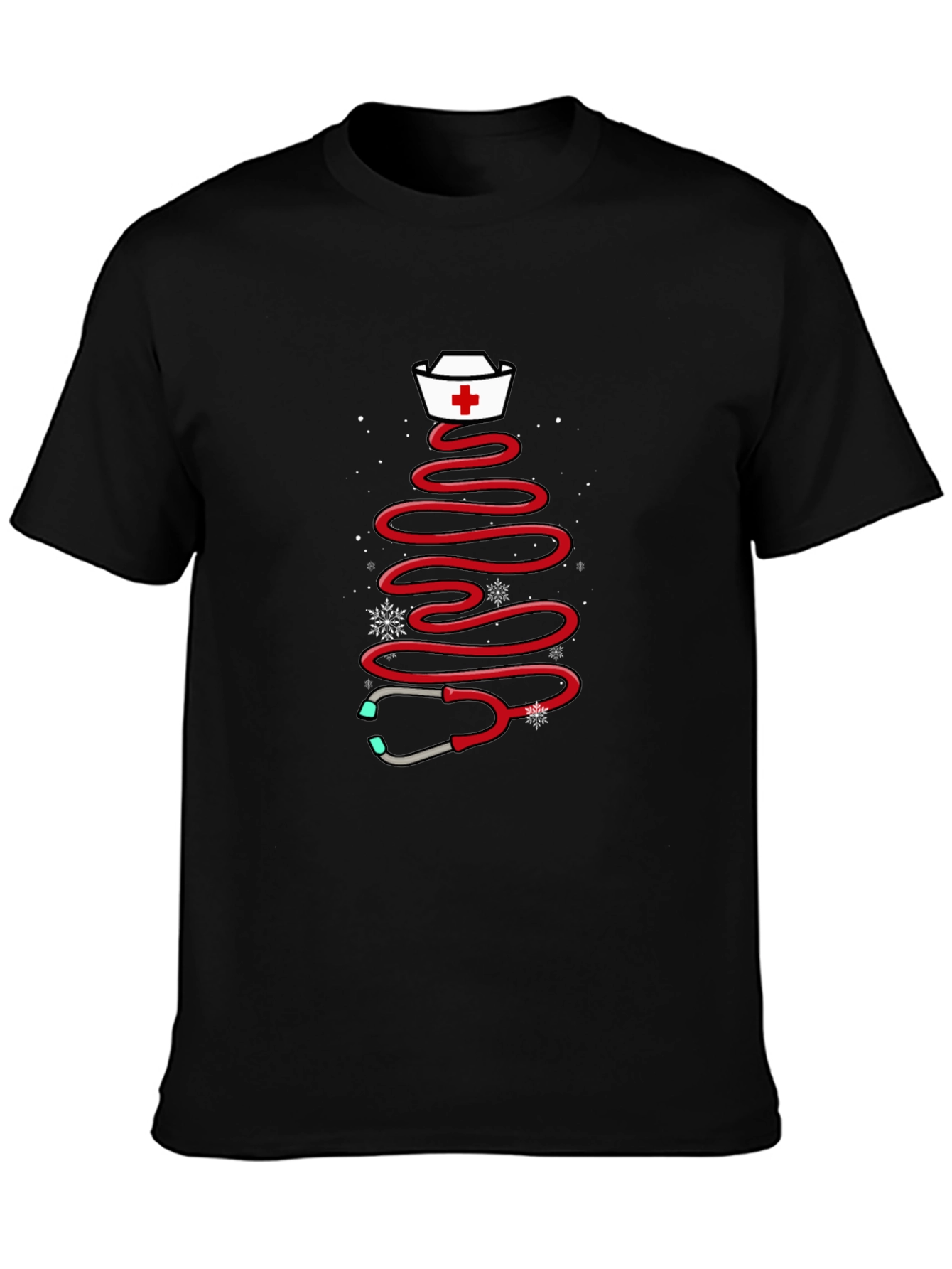 Nurse Christmas Tree Stethoscope T-Shirt