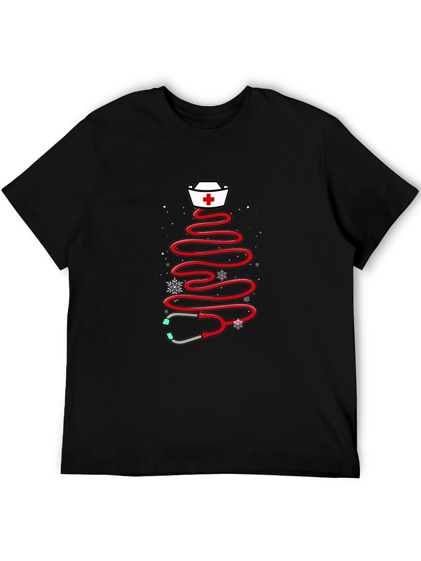 Nurse Christmas Tree Stethoscope T-Shirt