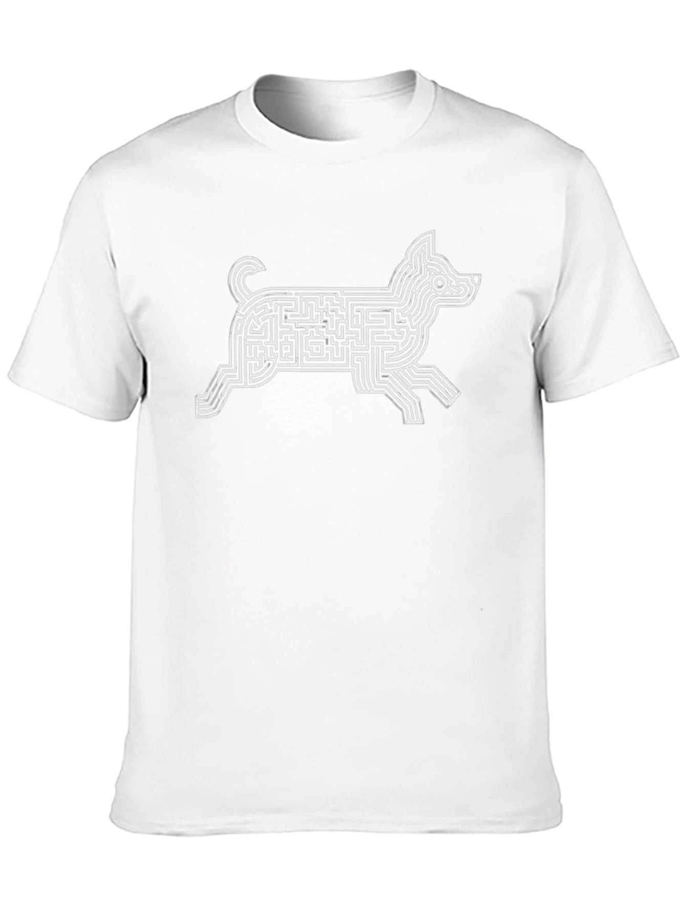 Maze Dog Graphic Tee - Unique Puzzle Design