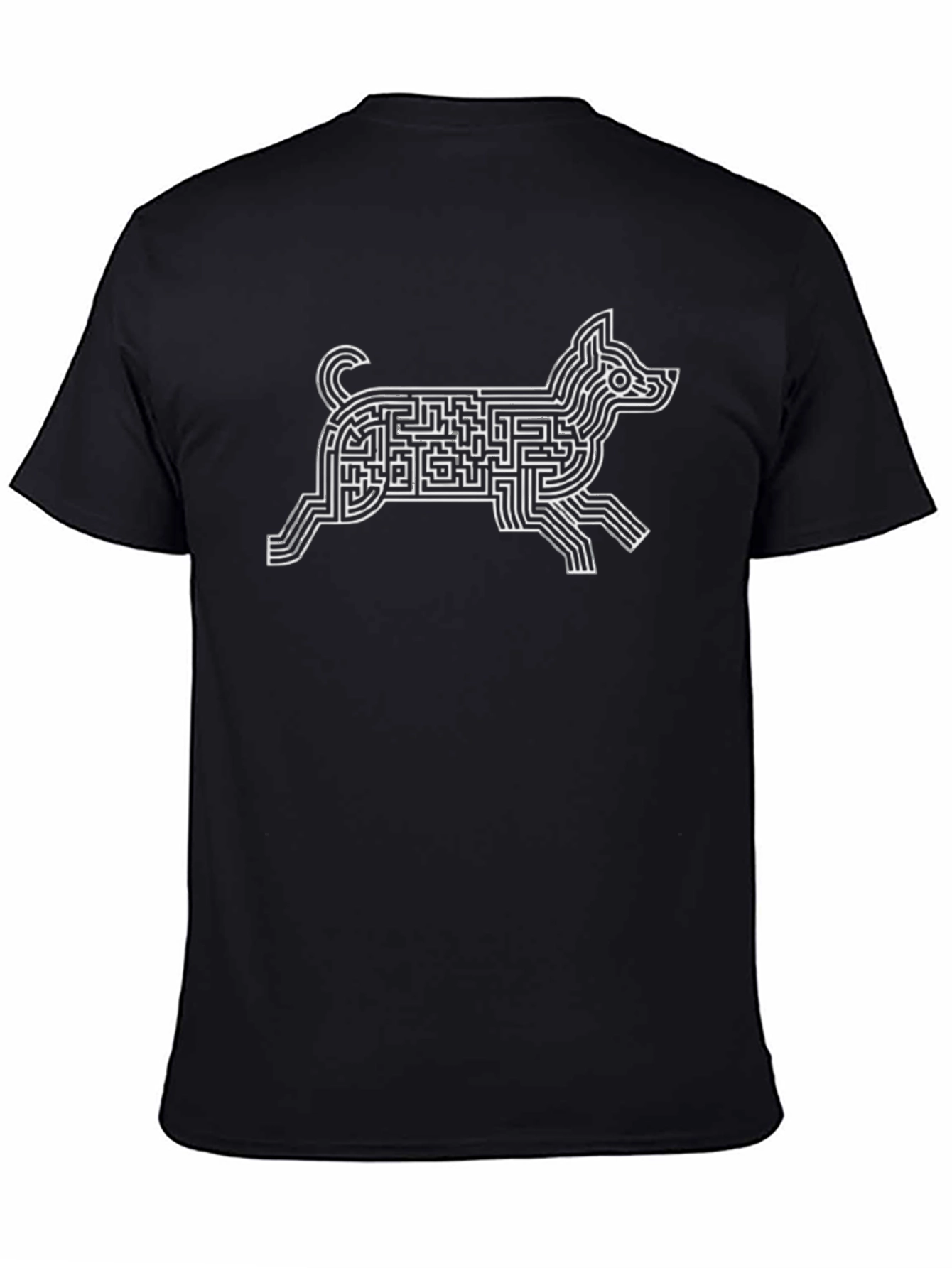 Maze Dog Graphic Tee - Unique Puzzle Design