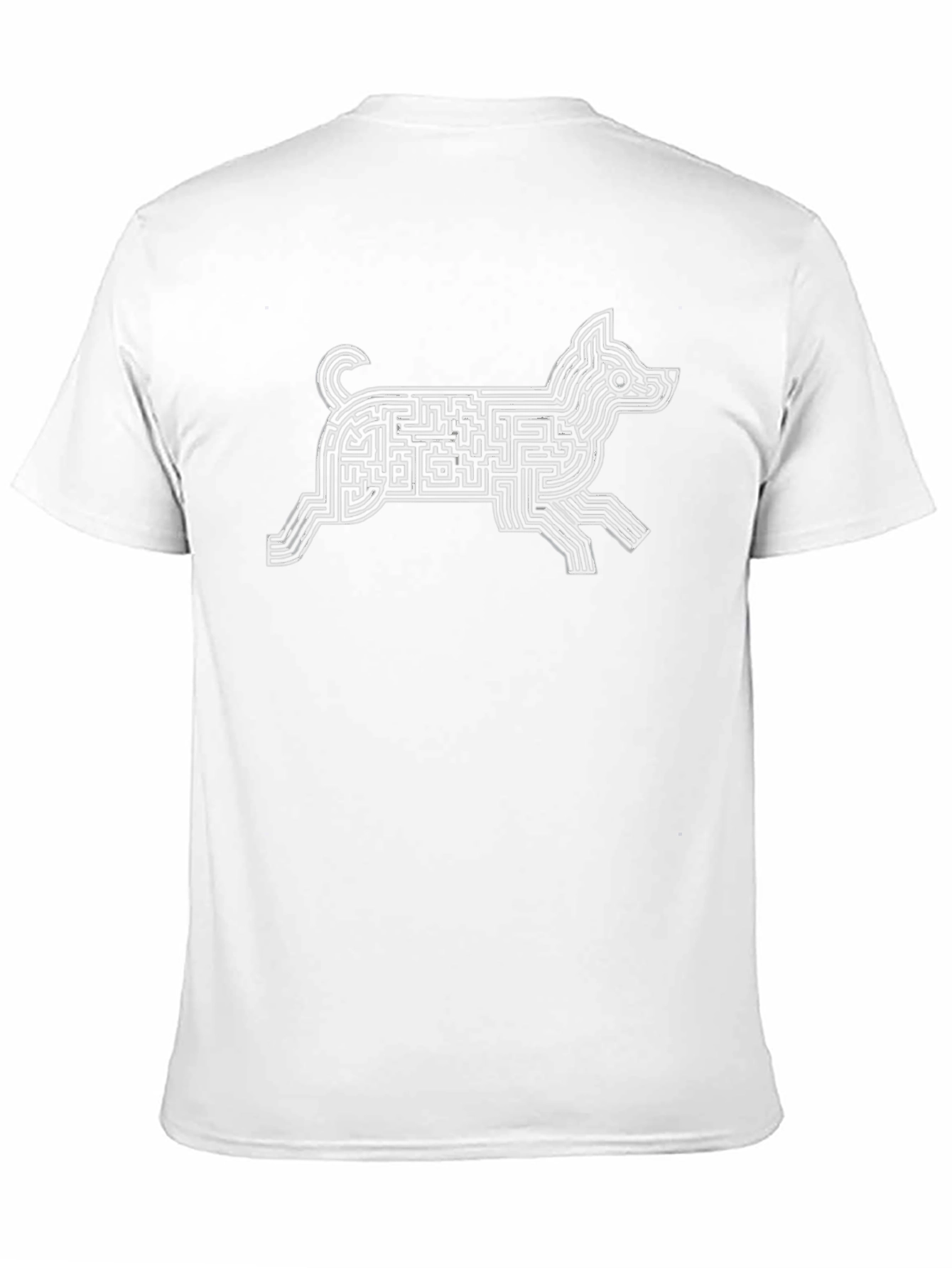 Maze Dog Graphic Tee - Unique Puzzle Design