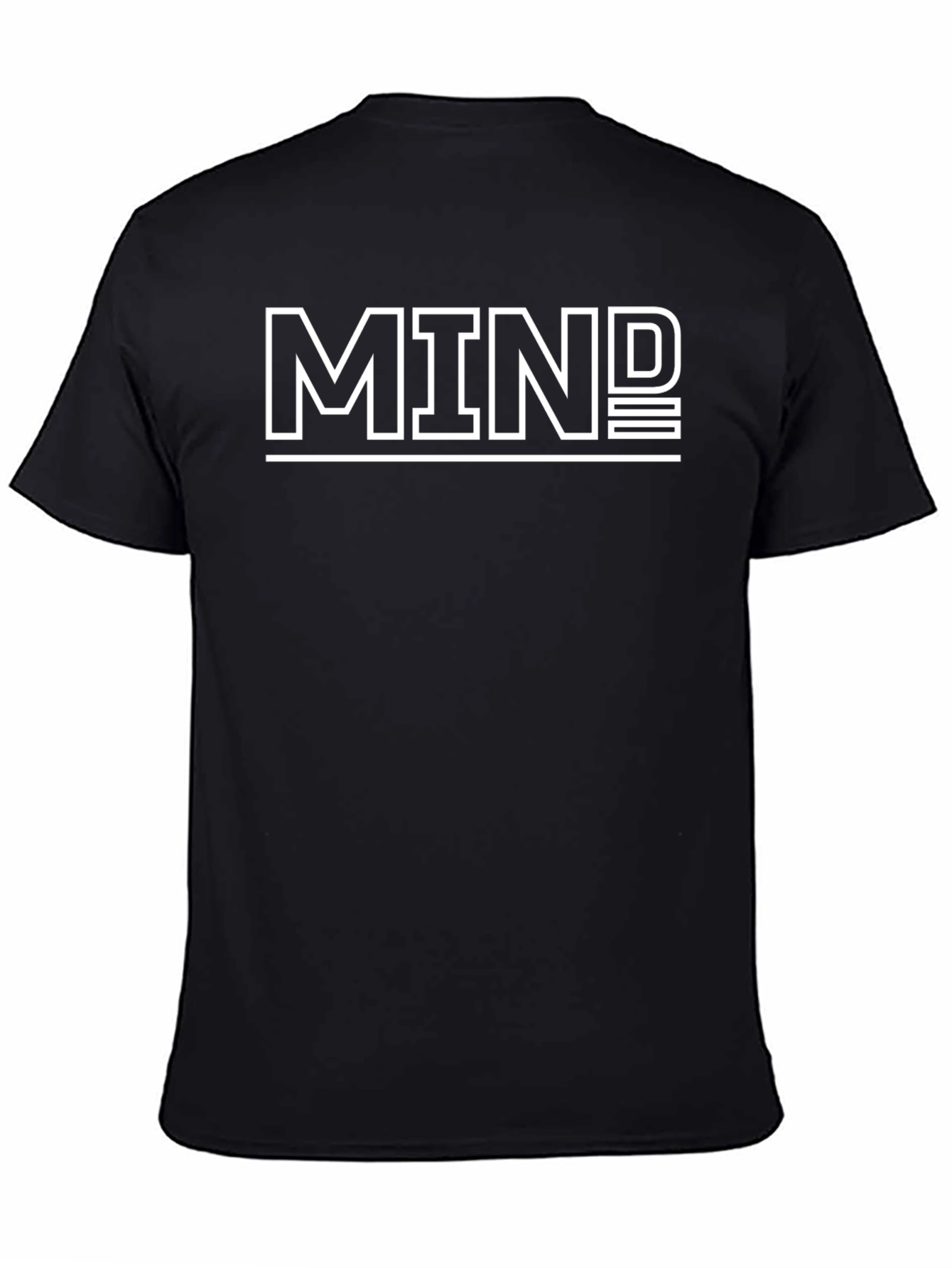 Mind Graphic Tee - Black Casual T-Shirt