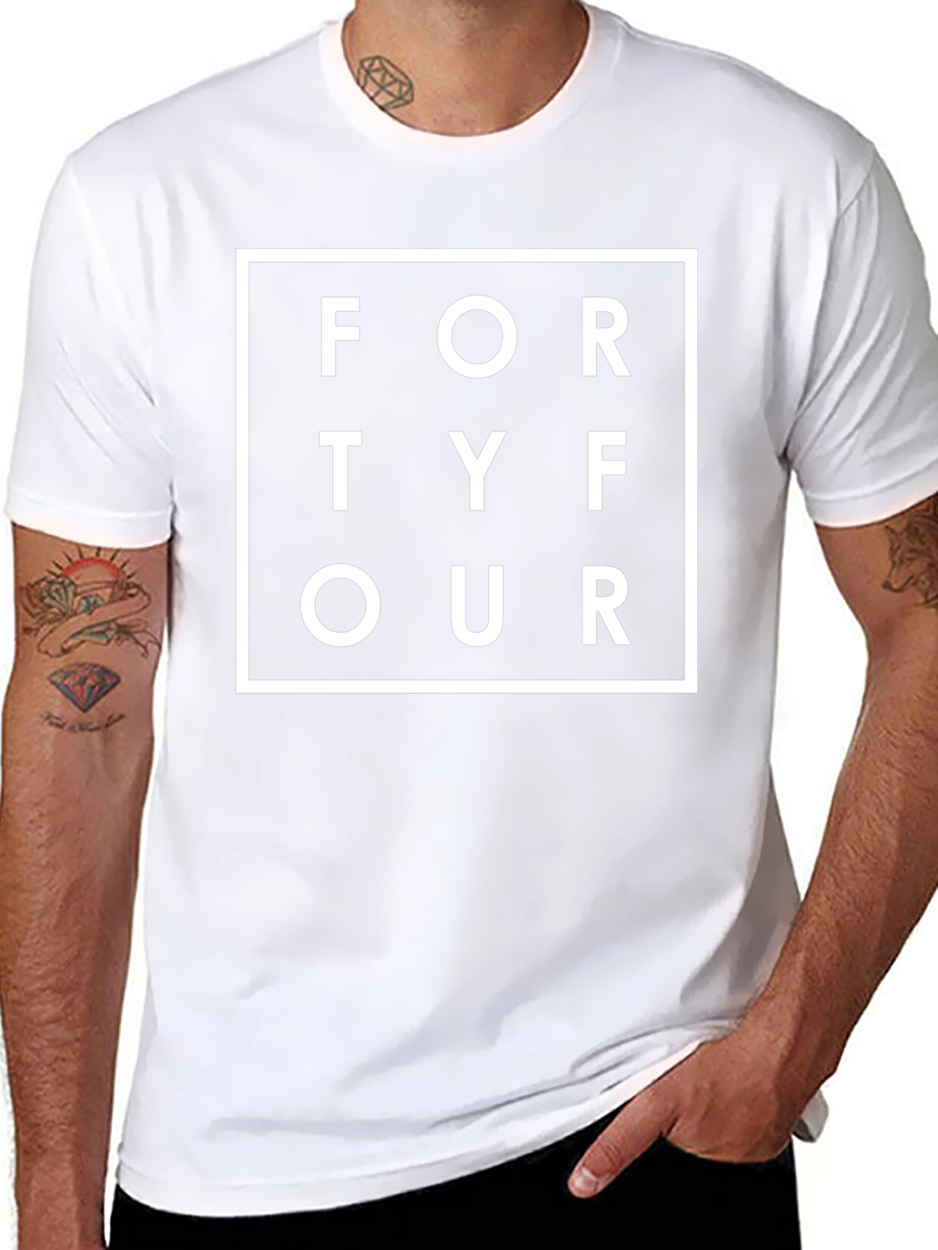 FORTY FOUR Graphic T-Shirt - Stylish Black Tee