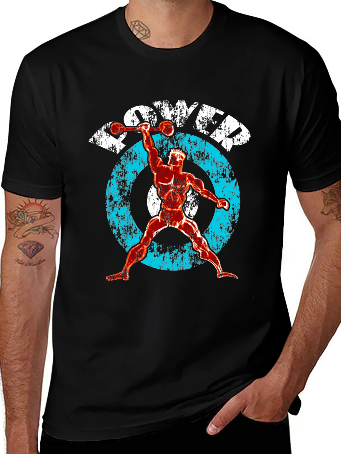 Power Lifter Graphic Tee - Black