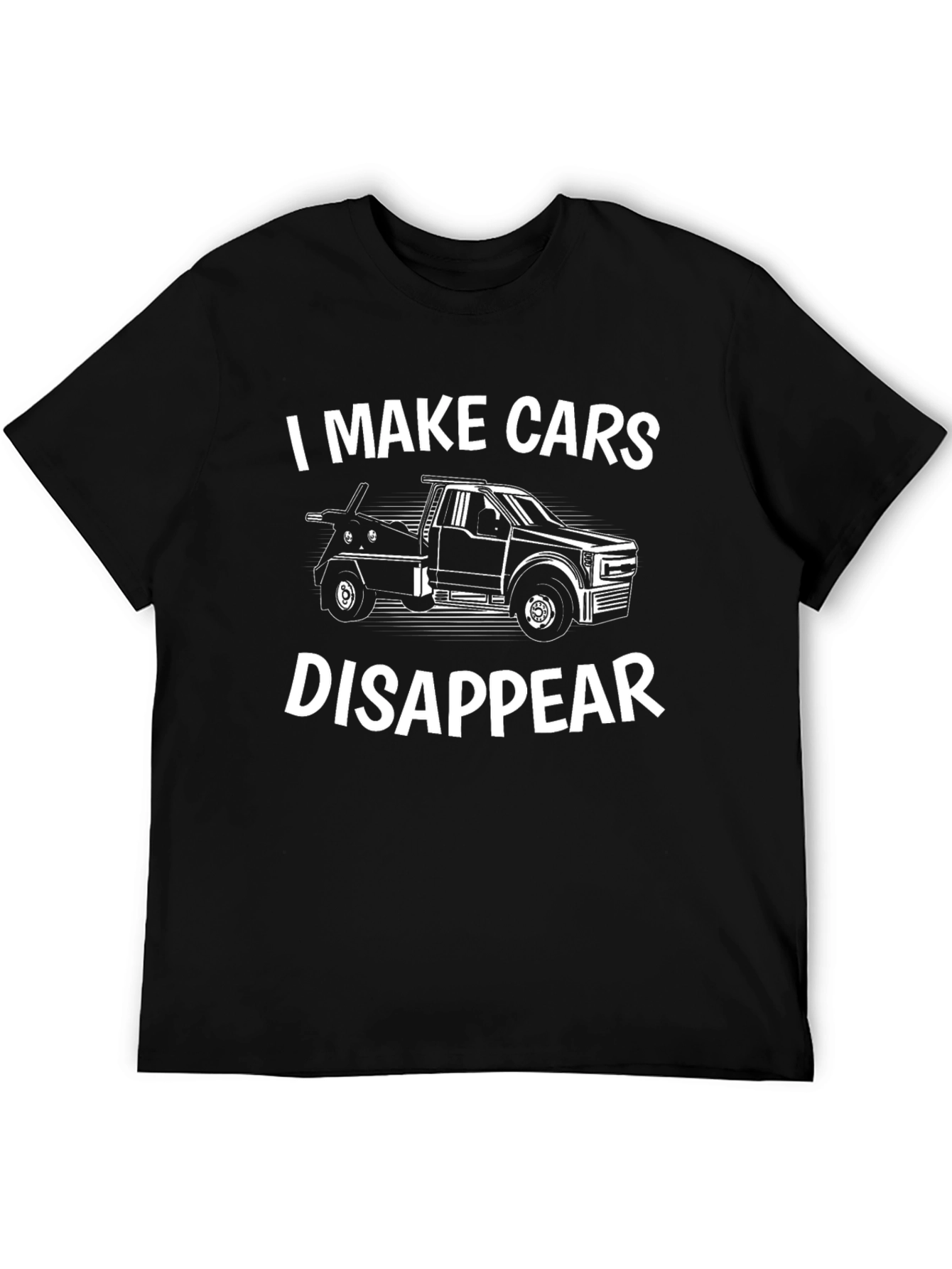 I Make Cars Disappear Black Graphic Tee