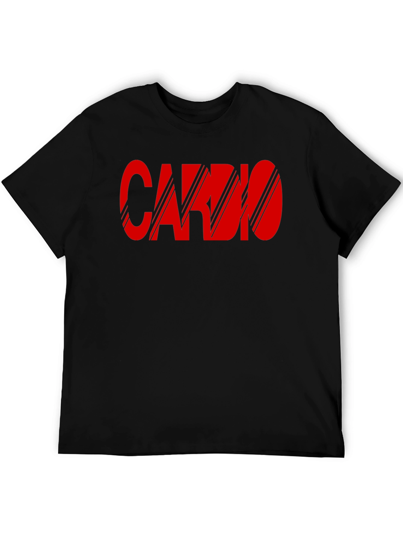 Mens Black Cardio Graphic Print T-Shirt