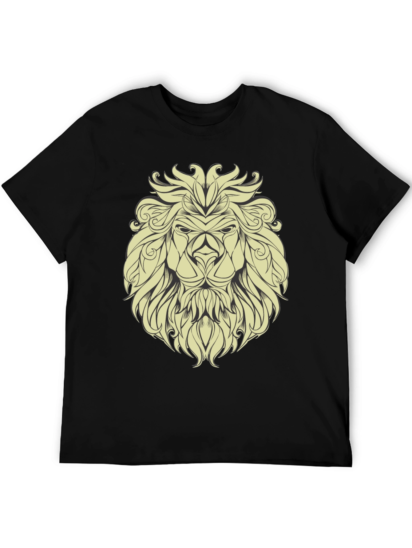 Lion Graphic Print Mens T-Shirt - Bold & Stylish
