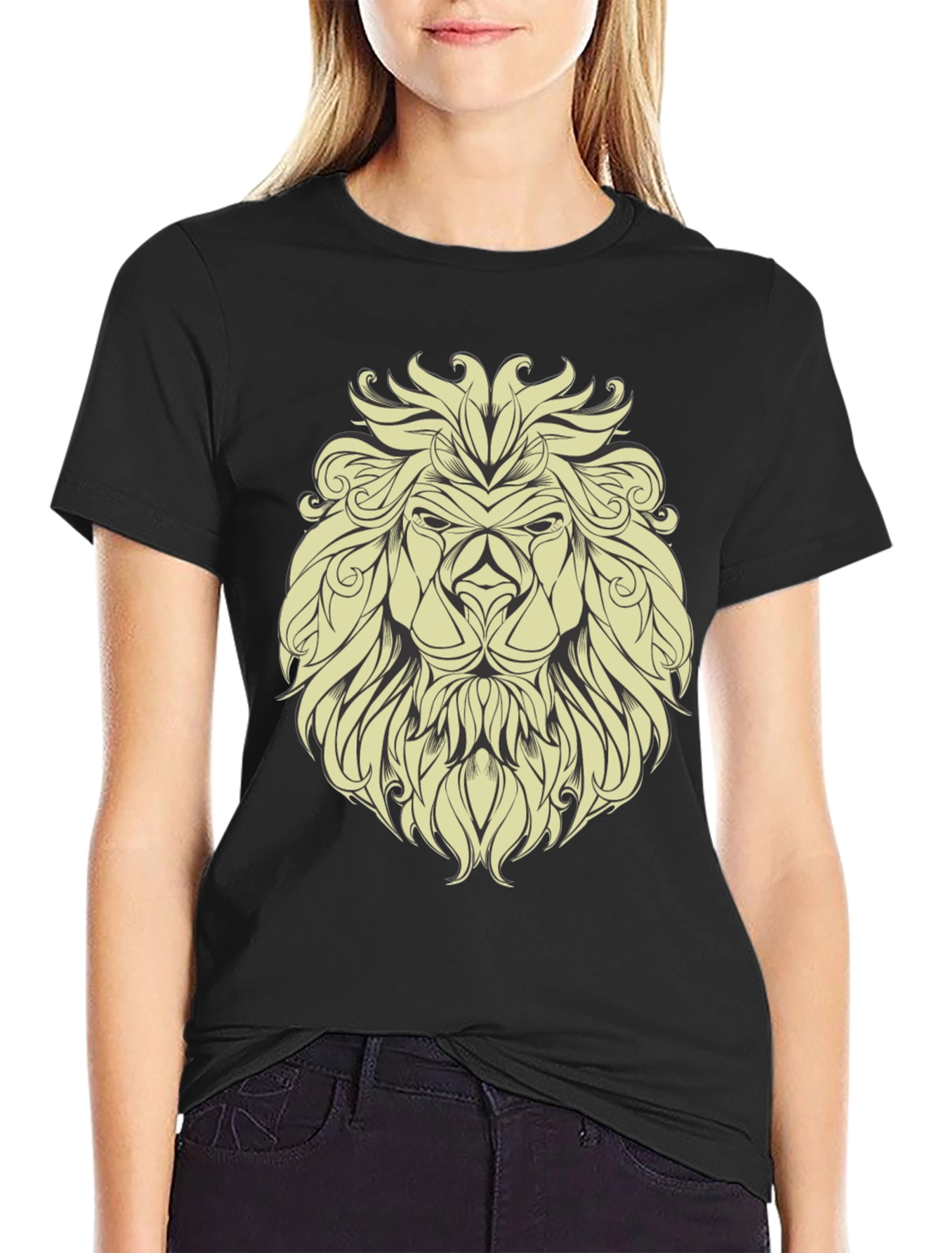 Lion Graphic Print Mens T-Shirt - Bold & Stylish