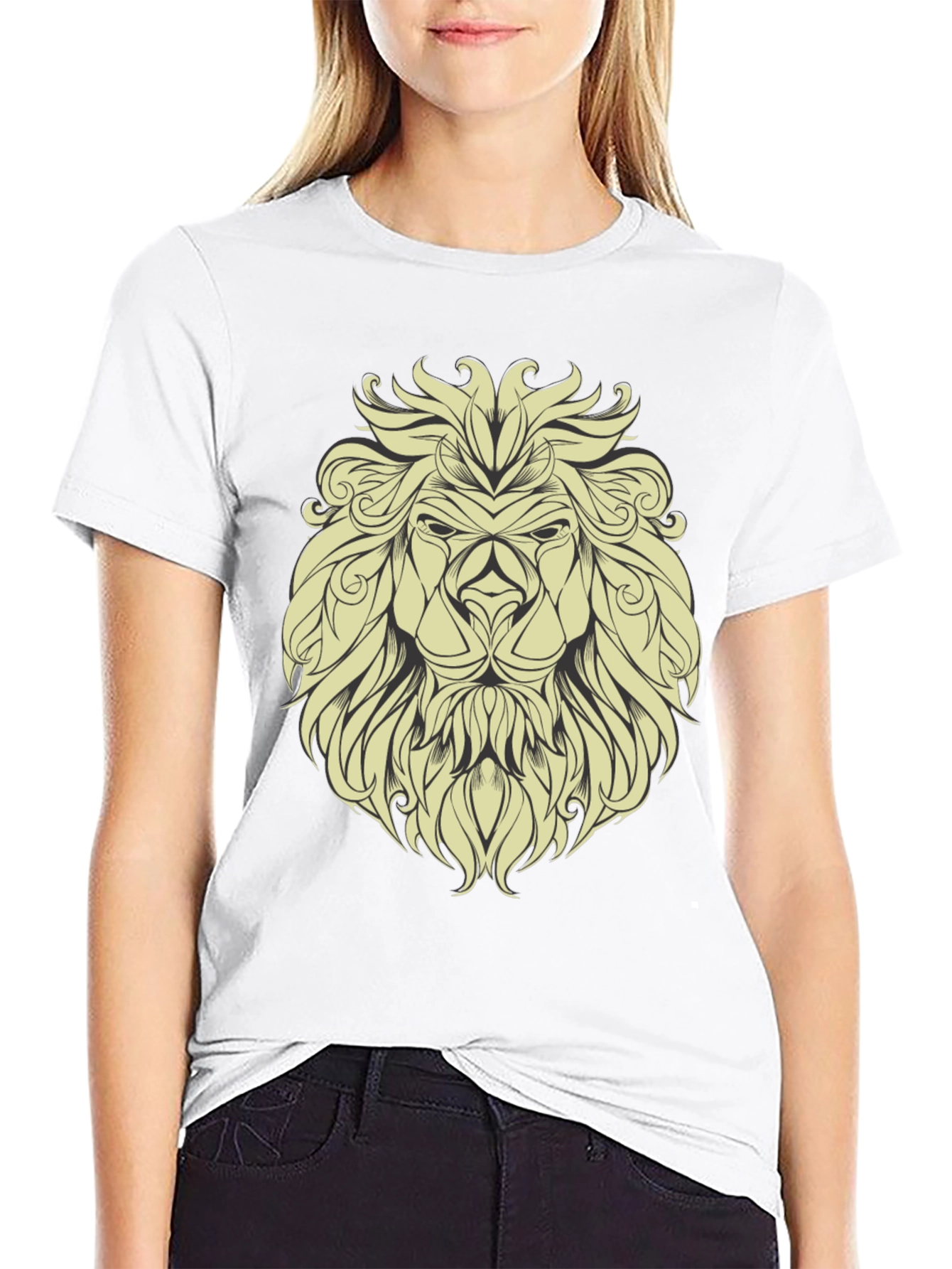 Lion Graphic Print Mens T-Shirt - Bold & Stylish