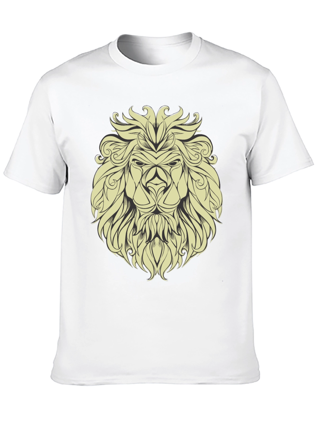 Lion Graphic Print Mens T-Shirt - Bold & Stylish