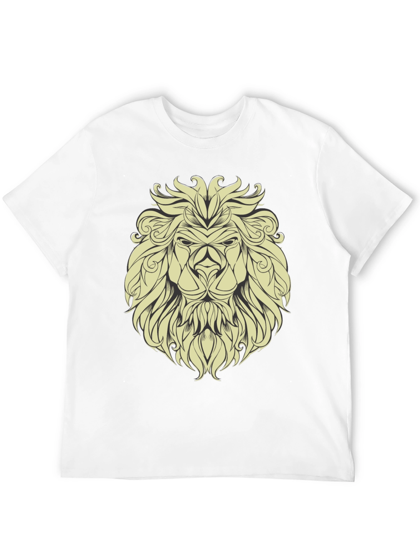 Lion Graphic Print Mens T-Shirt - Bold & Stylish