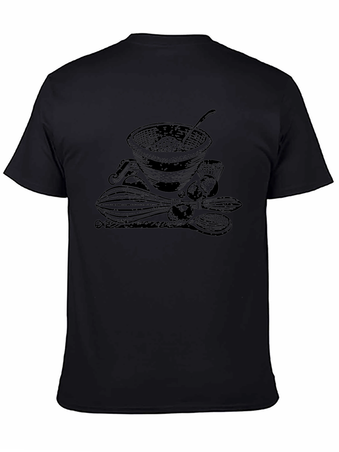 Baking Design Black T-Shirt