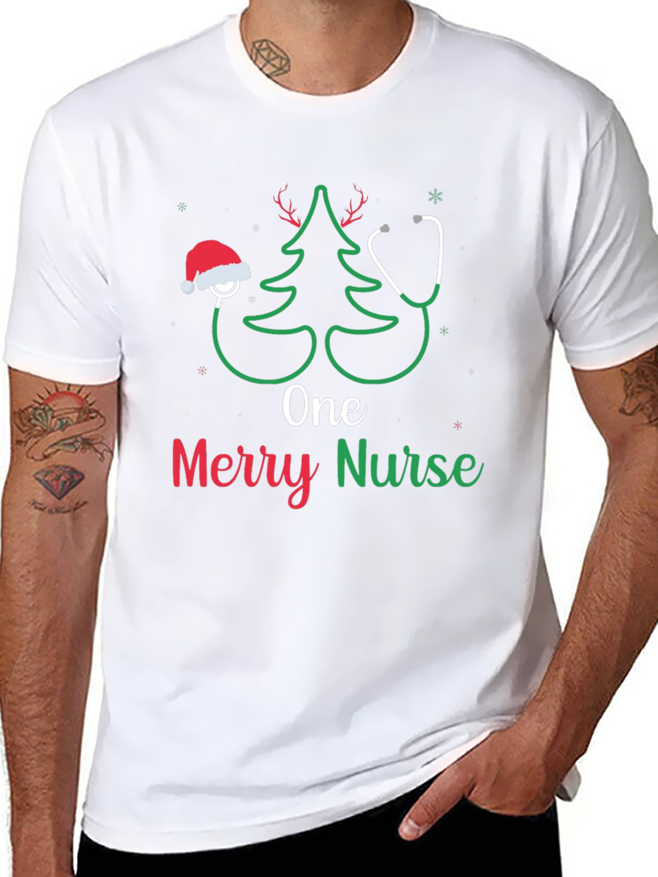 One Merry Nurse Christmas T-Shirt