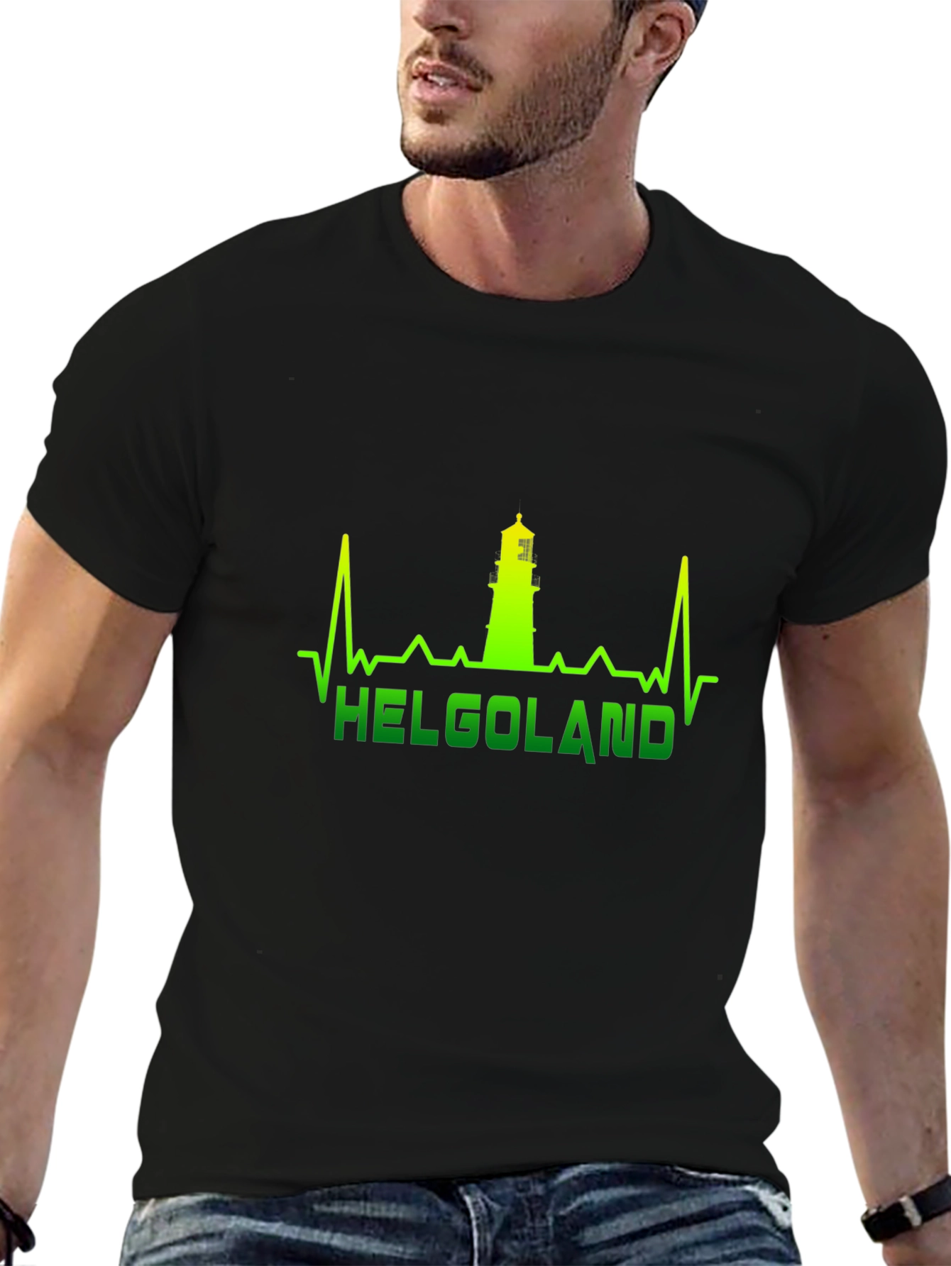 Helgoland Lighthouse Heartbeat T-Shirt