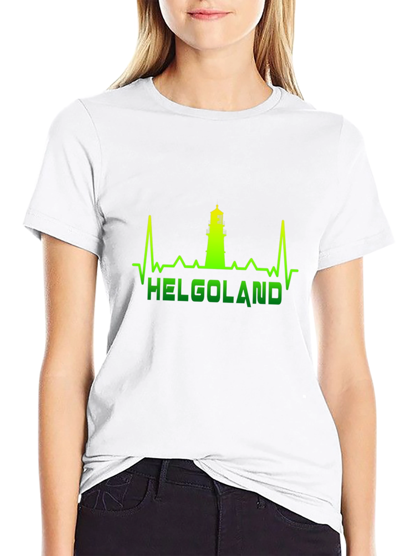 Helgoland Lighthouse Heartbeat T-Shirt