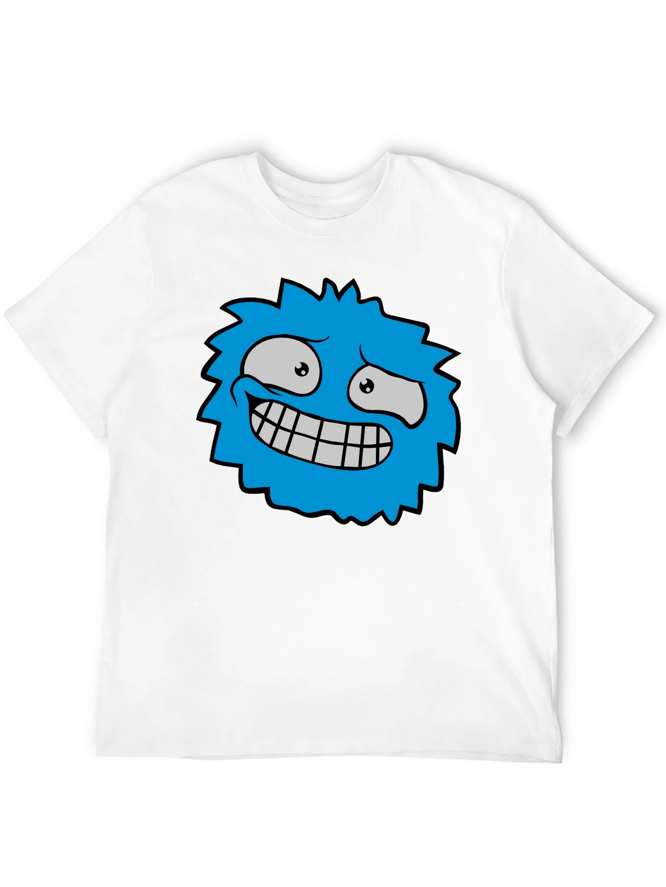 Funky Blue Monster Graphic T-Shirt - Black