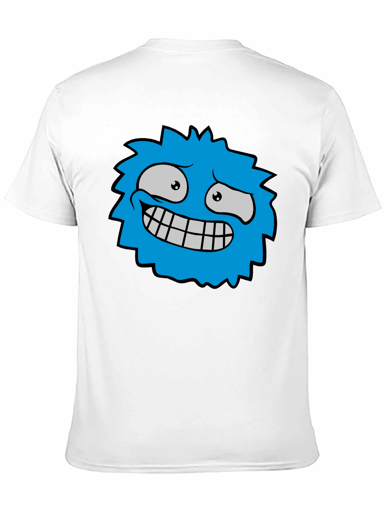 Funky Blue Monster Graphic T-Shirt - Black