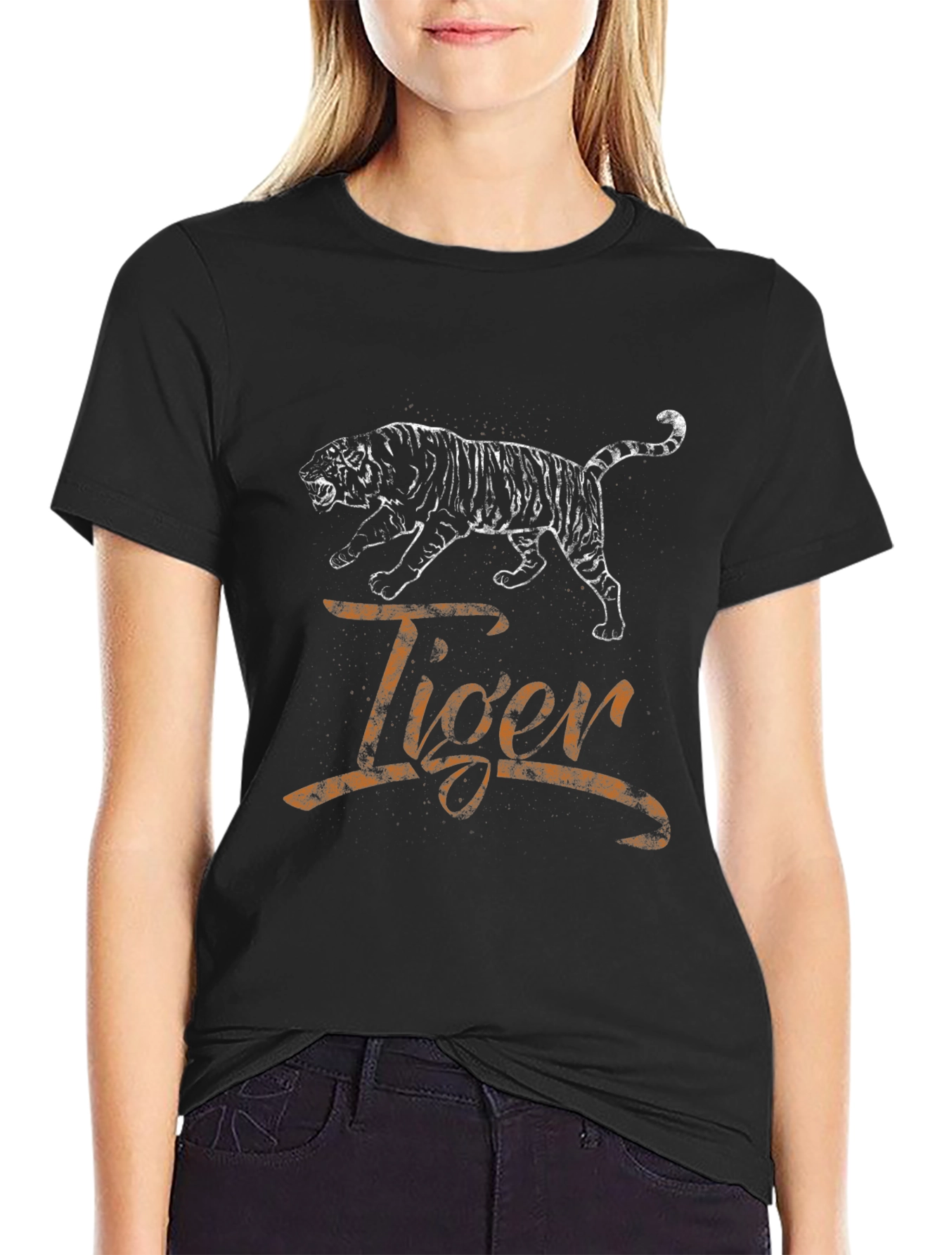 Tiger Graphic T-Shirt - Mens Black Tee