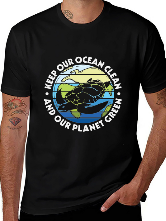 Eco-Friendly Turtle Graphic T-Shirt
