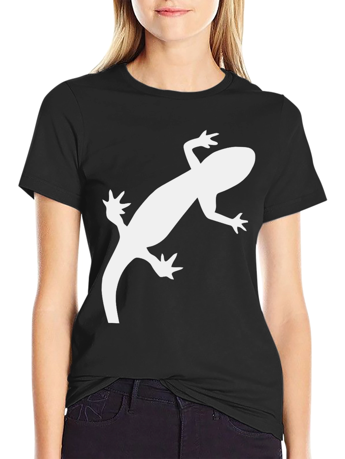 Cool Gecko Graphic Tee - Black Casual T-Shirt