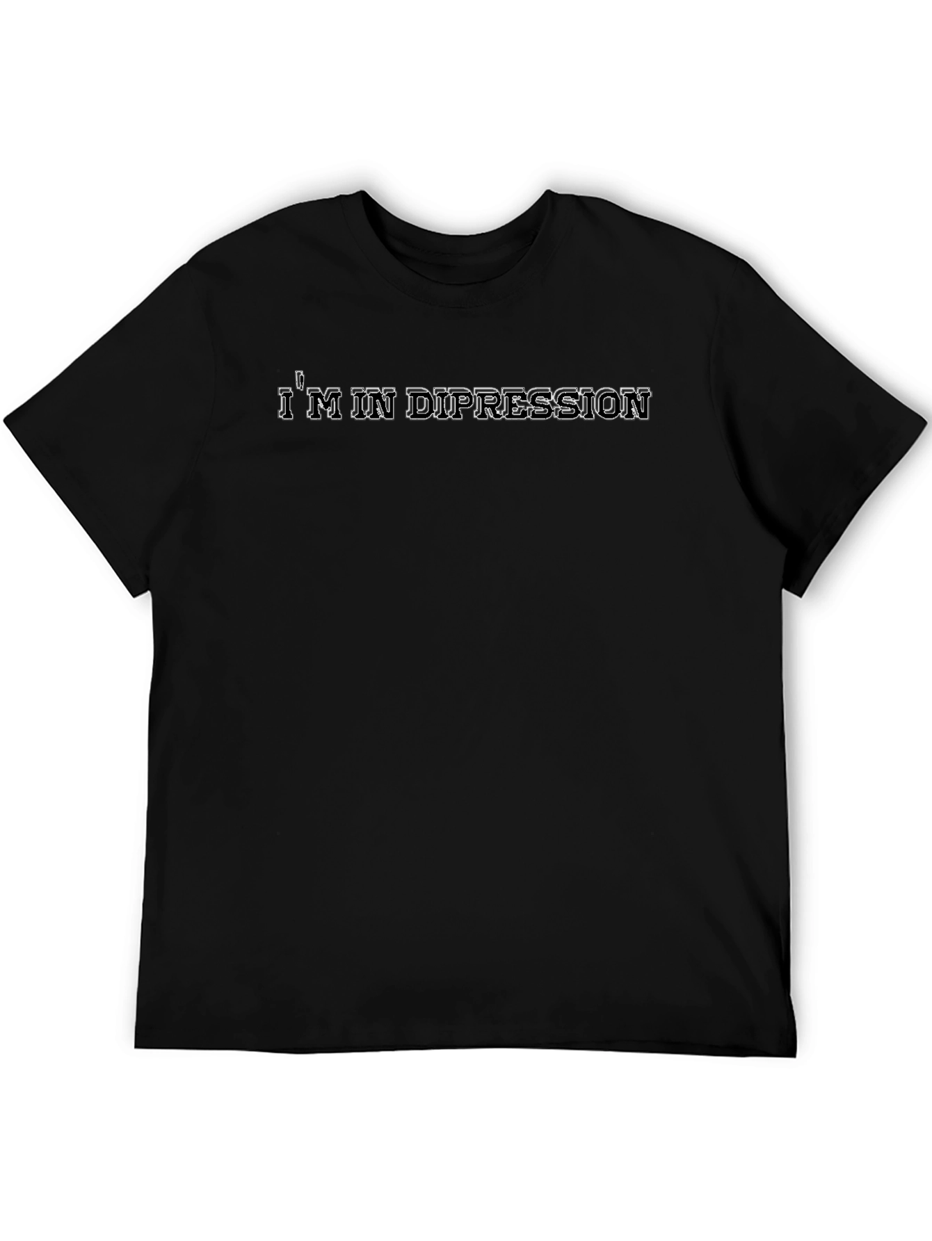 Im in Dipression Graphic Tee - Black Cotton T-Shirt