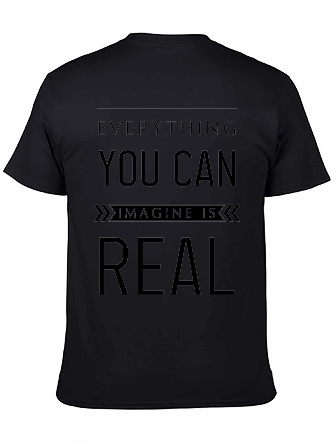 Inspirational Imagine Is Real Black T-Shirt
