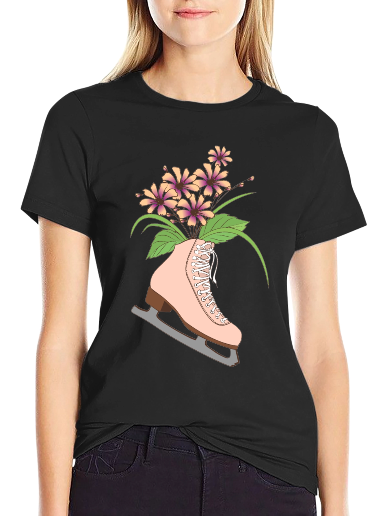 Floral Ice Skate Graphic Tee