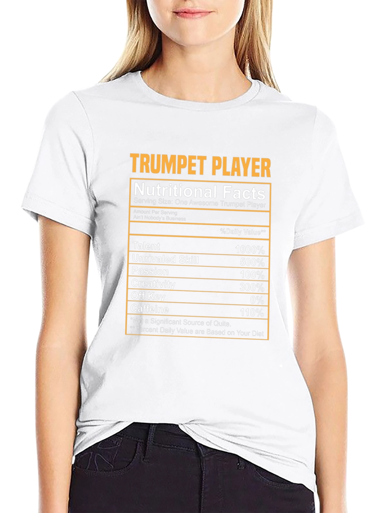 Trumpet Player Nutritional Facts T-Shirt