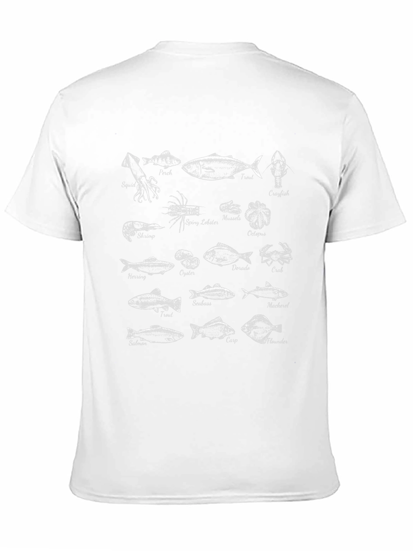 Black Seafood Graphic T-Shirt