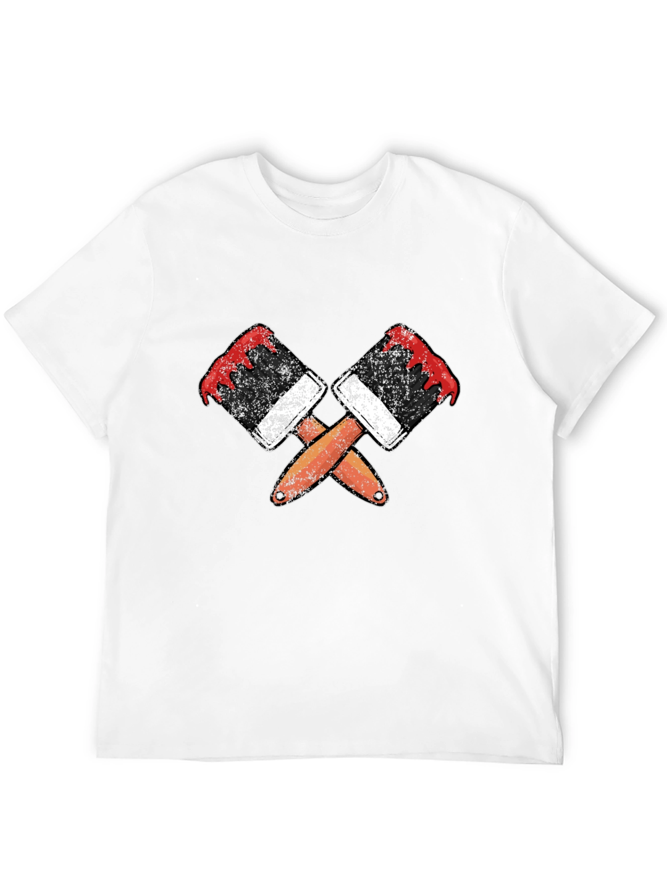 Painters Crossed Brushes Black T-Shirt