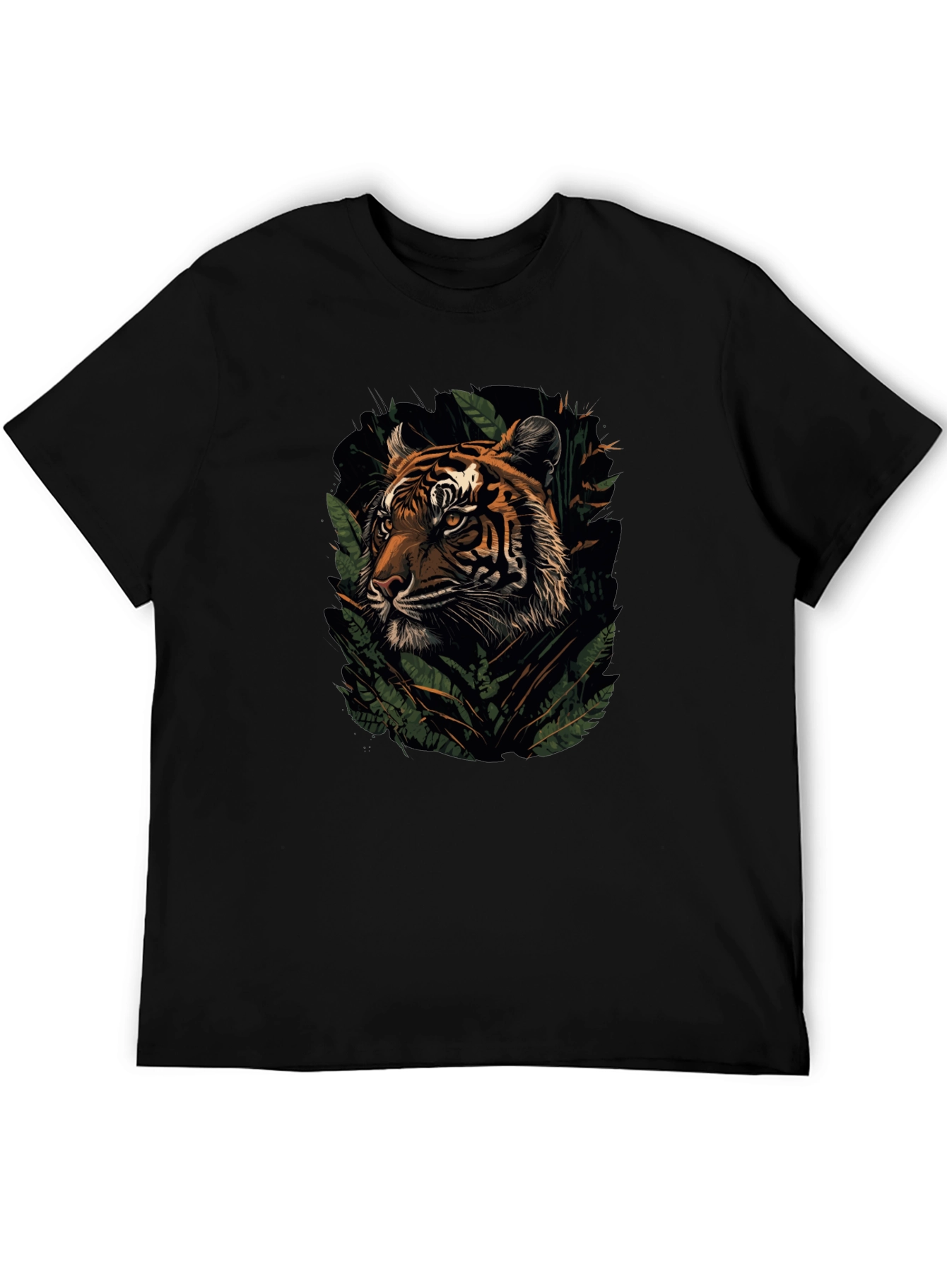 Tiger Graphic Black T-Shirt | Jungle Cat Tee