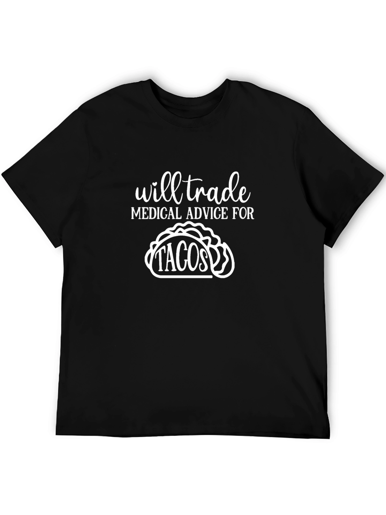 Medical Advice For Tacos Black Graphic Tee