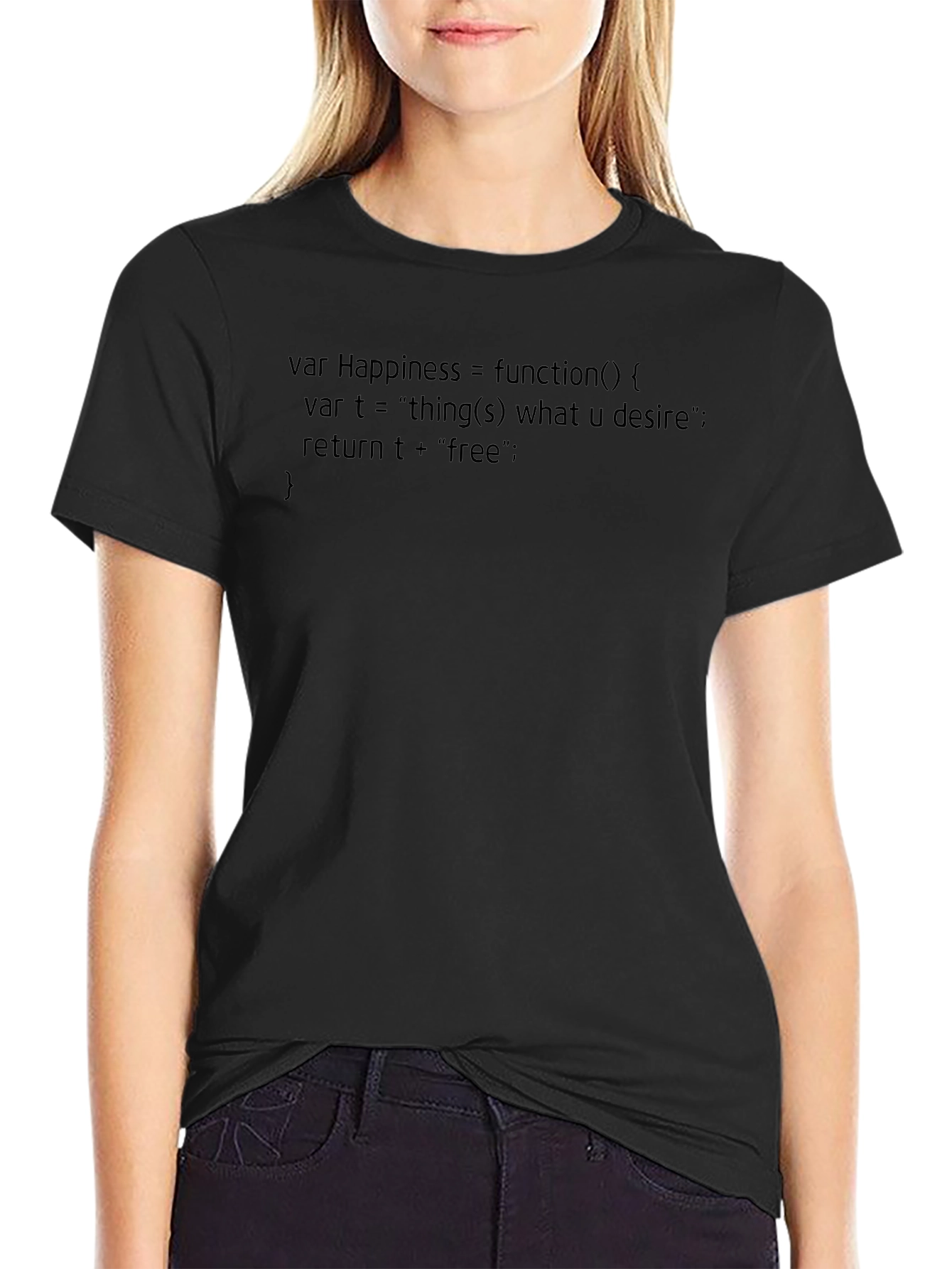 Funny Coding T-Shirt - Happiness is Free
